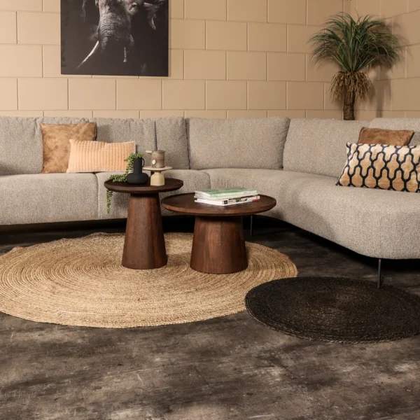Hoekbank Esra - Boucle - Grijs