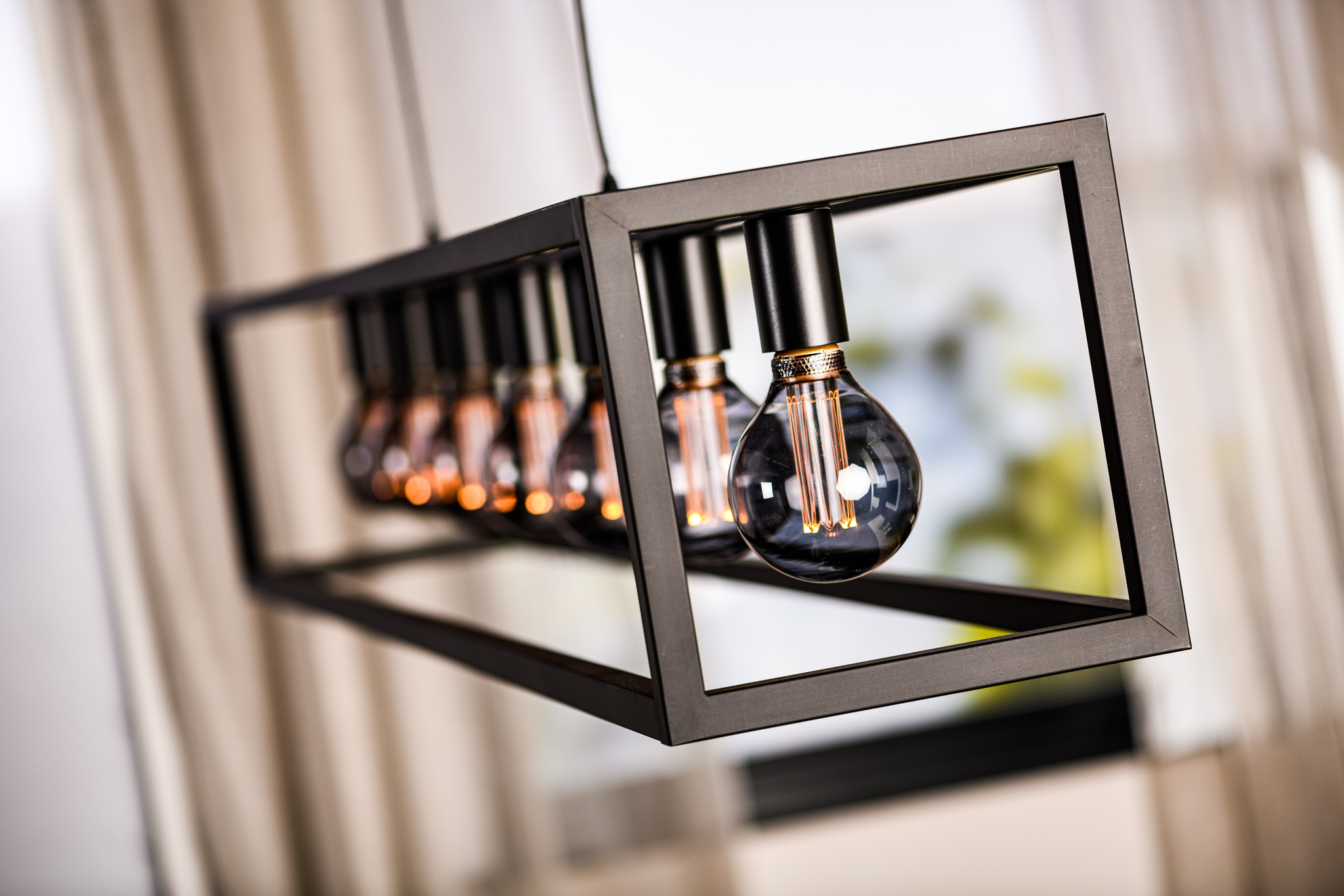 Hanglamp 7-lichts zwart - Afbeelding 4