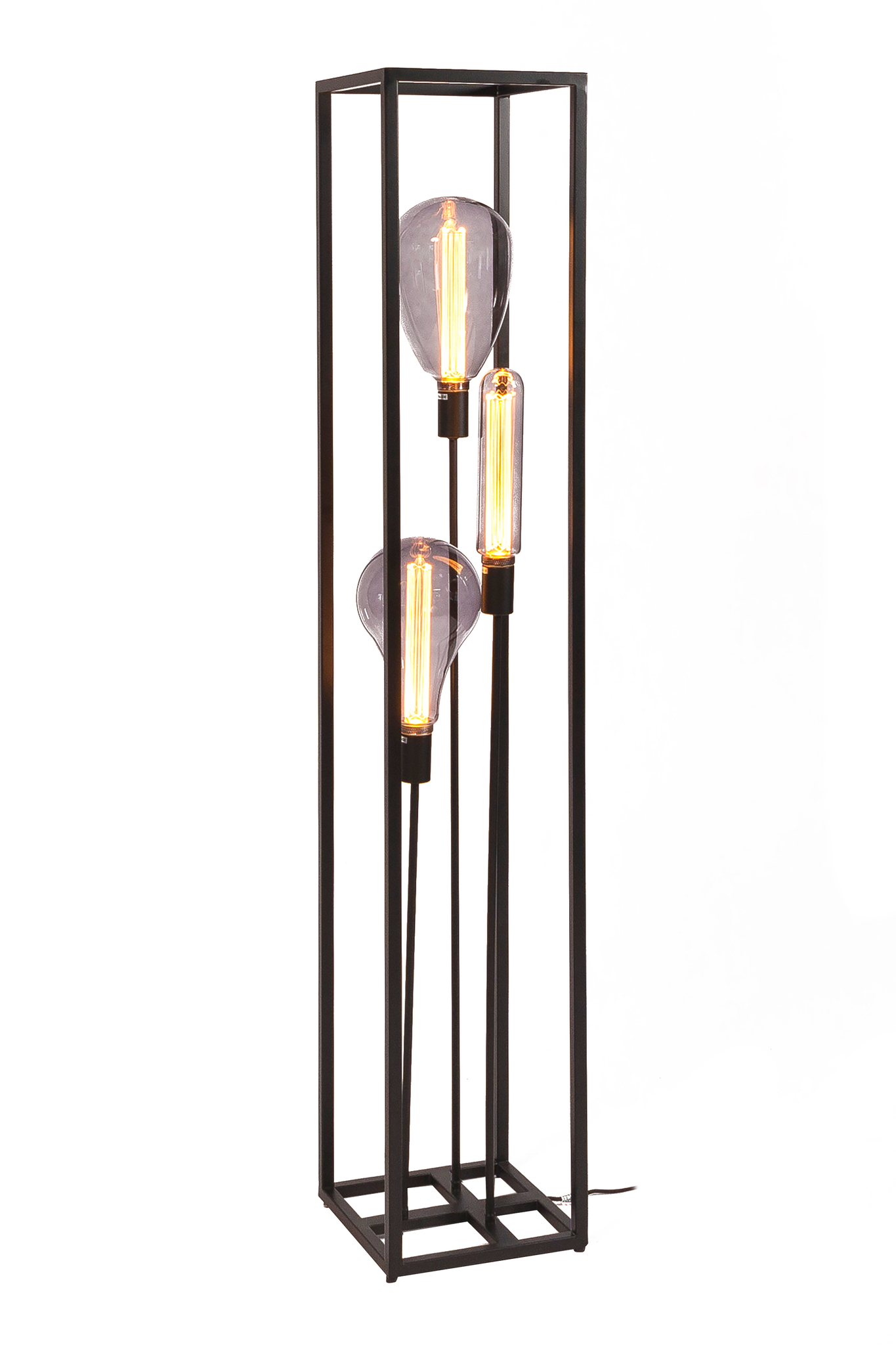 Vloerlamp 3-lichts zwart - Afbeelding 4