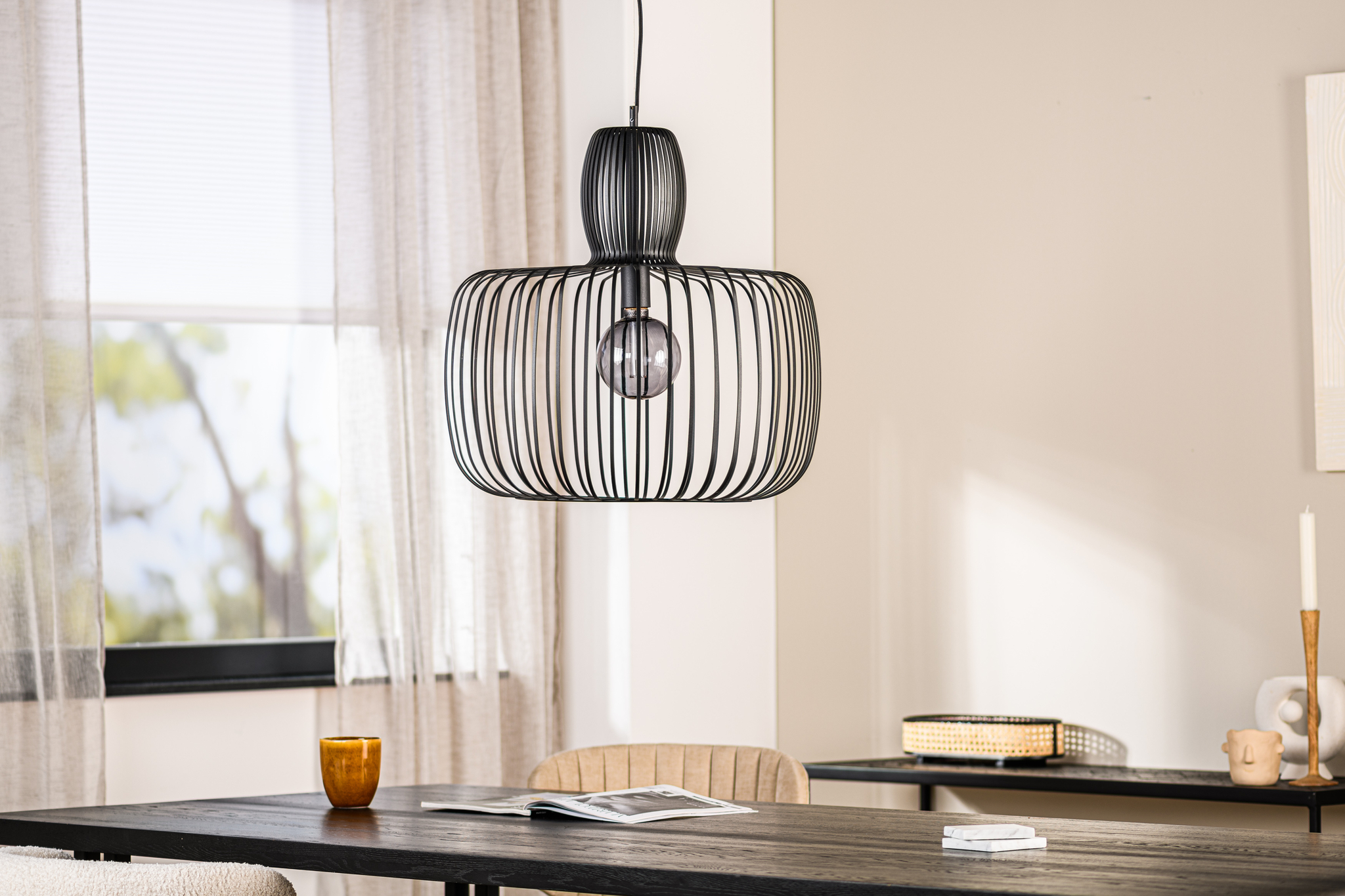 Hanglamp zwart 55 cm