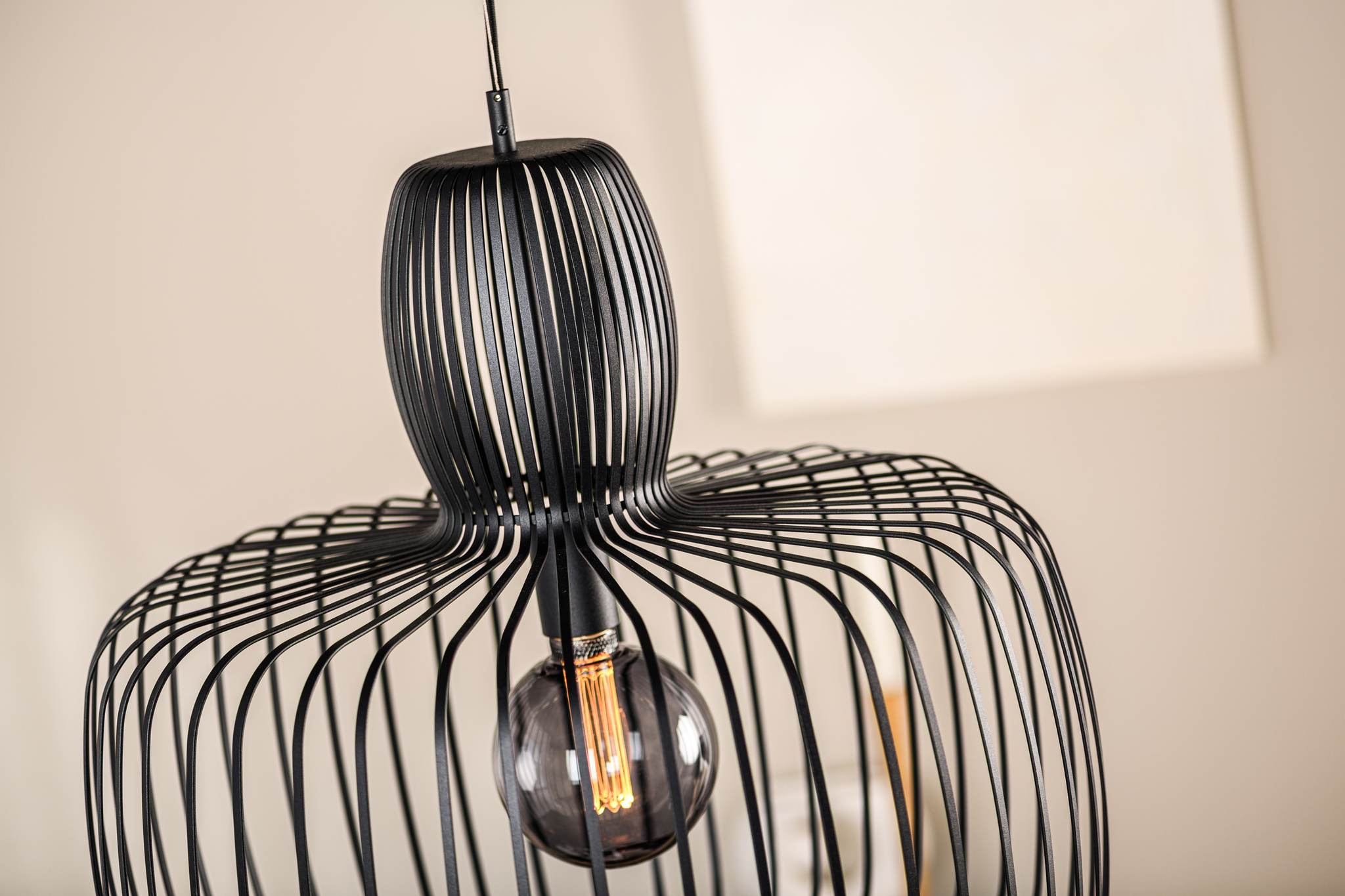 Hanglamp zwart 55 cm - Afbeelding 3