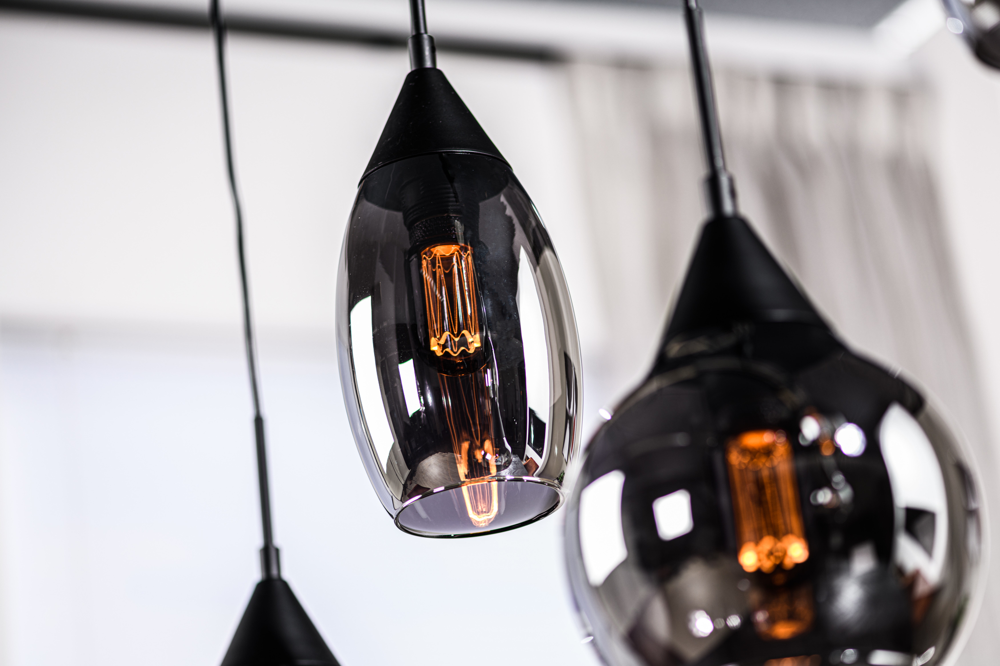 Hanglamp smoke 5-lichts glas - Afbeelding 3