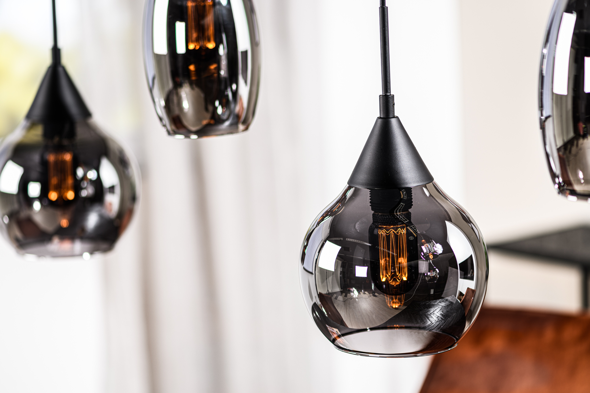 Hanglamp smoke 5-lichts glas - Afbeelding 4