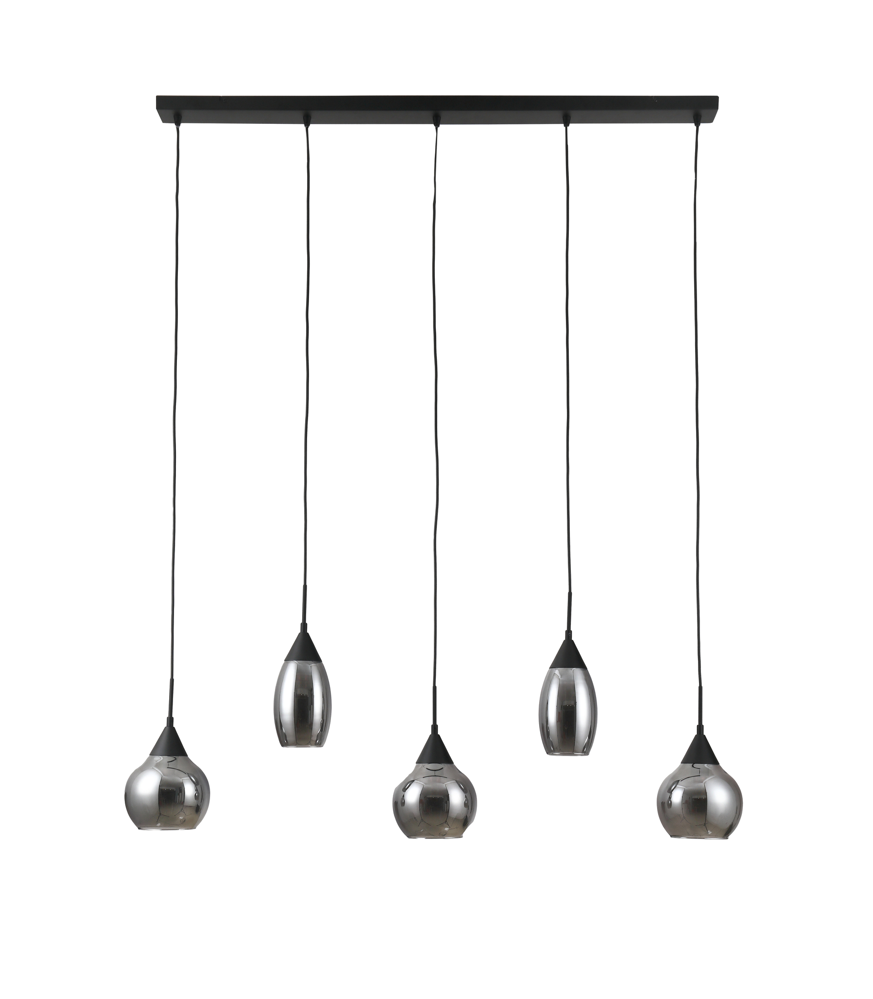 Hanglamp smoke 5-lichts glas - Afbeelding 5