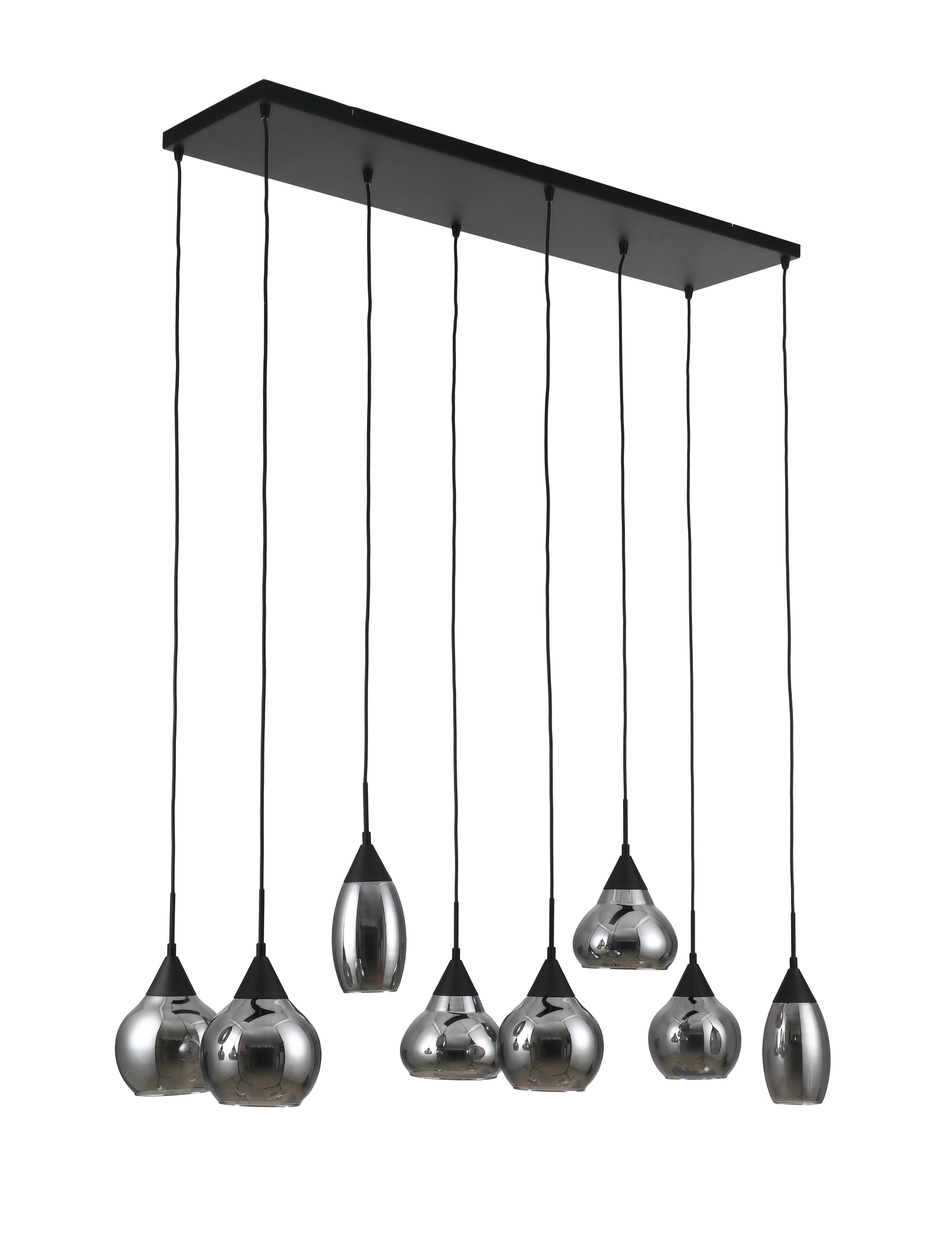 Hanglamp smoke 8-lichts glas - Afbeelding 5