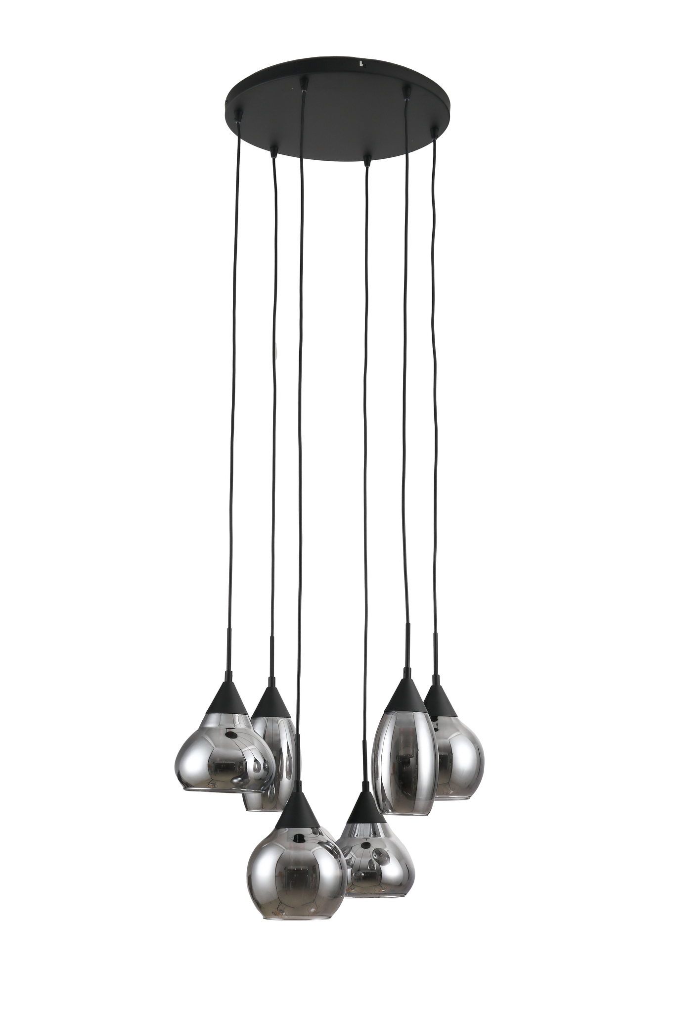 Hanglamp smoke 6-lichts glas - Afbeelding 5