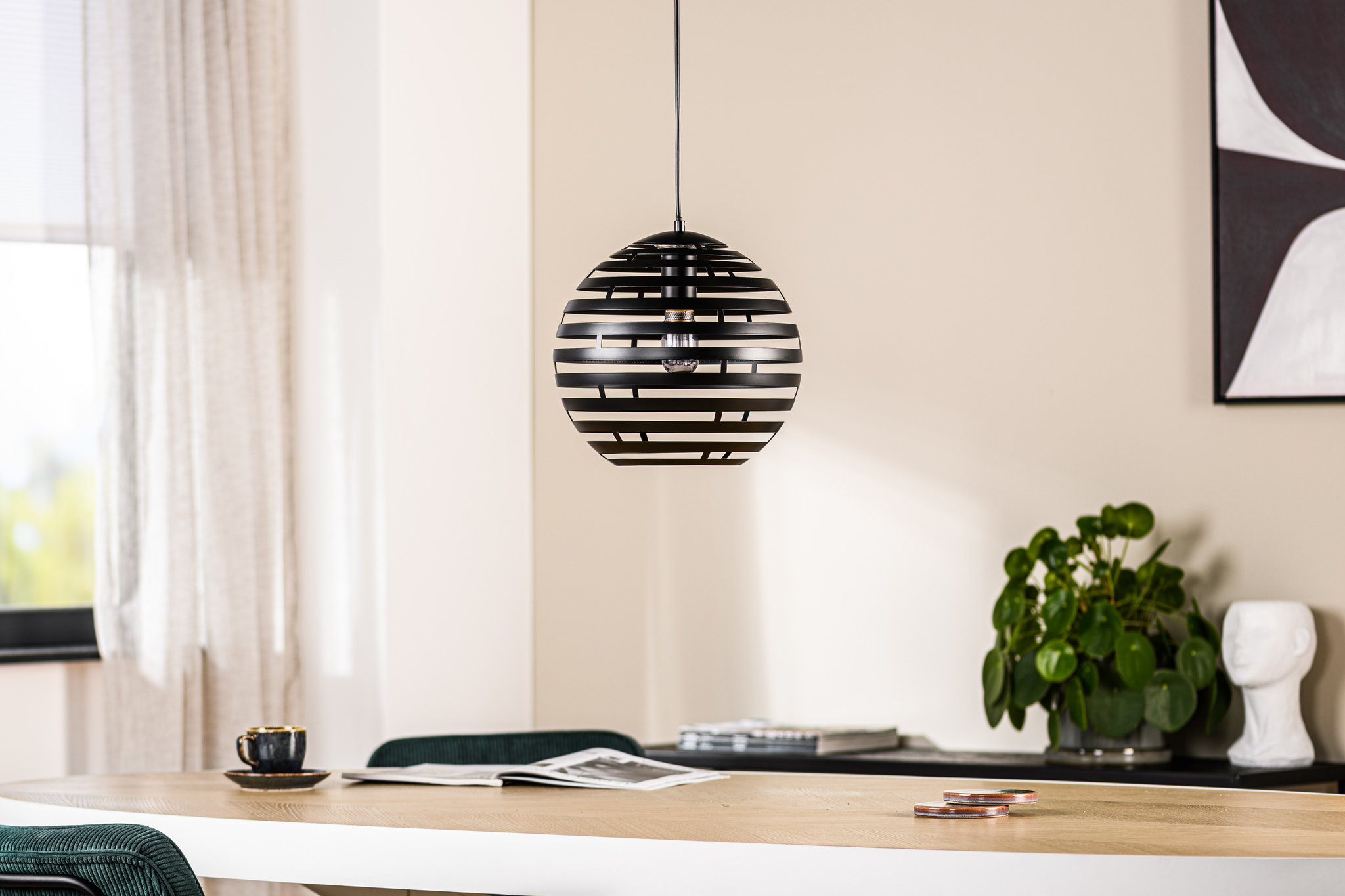 Hanglamp zwart 30 cm
