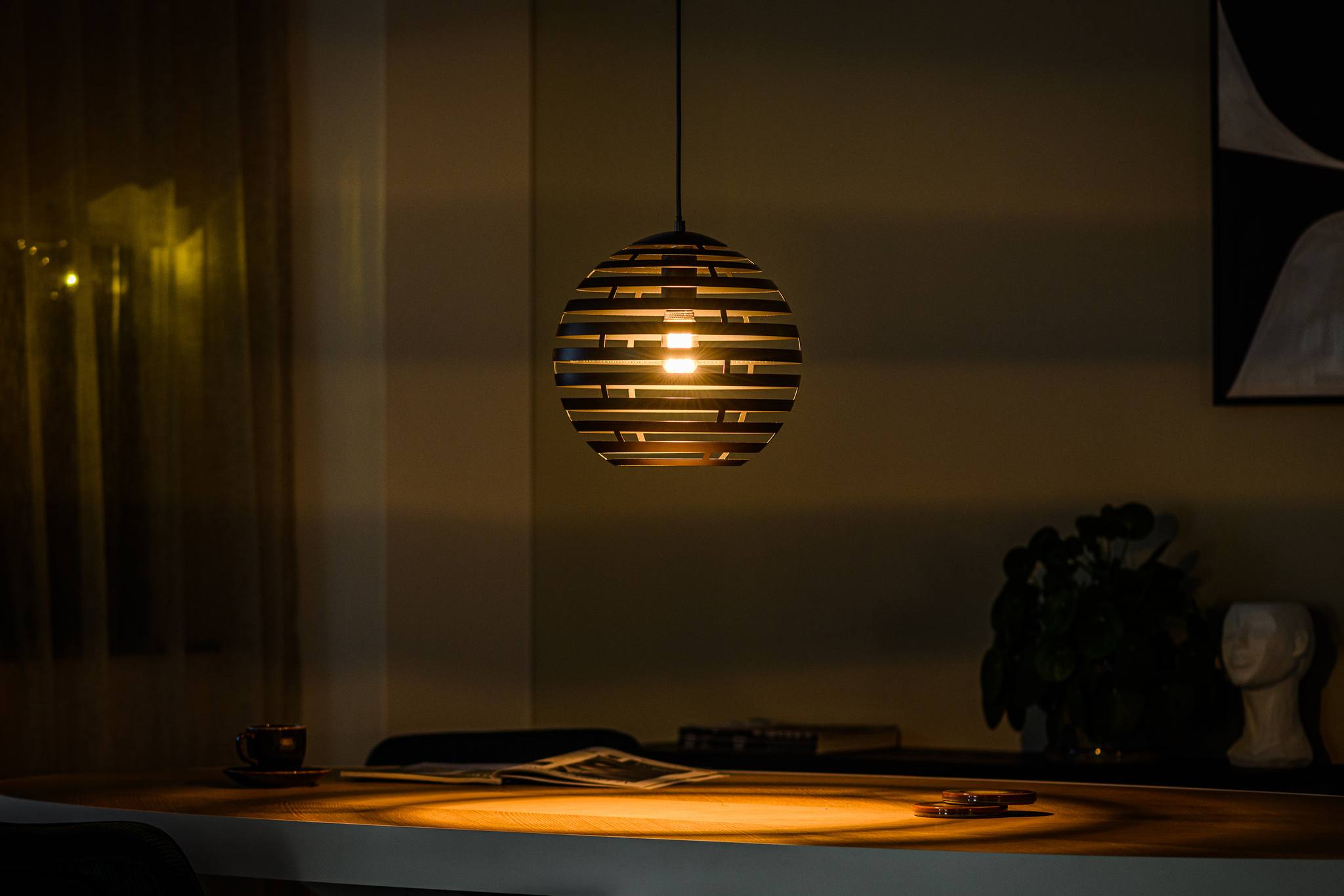 Hanglamp zwart 30 cm - Afbeelding 2