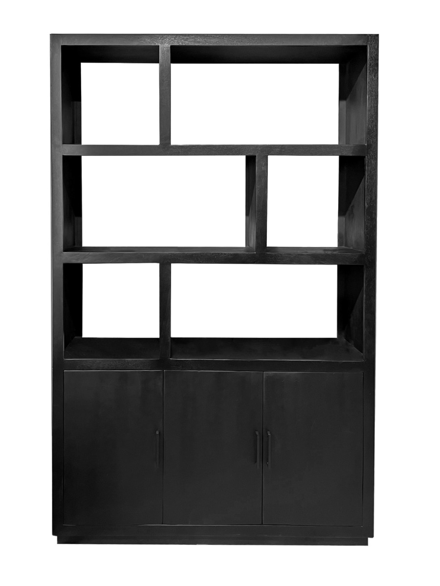Kast Jaxx zwart 145 cm