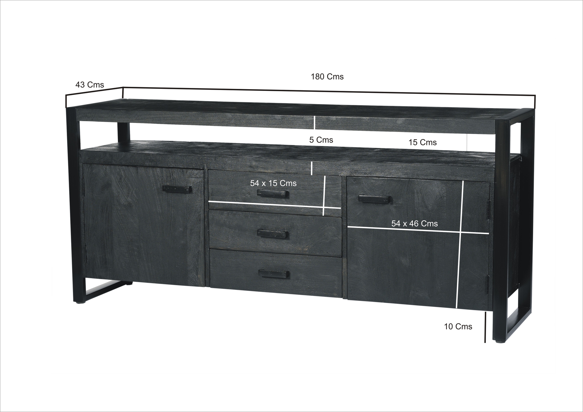 Dressoir Norris 180 cm - Afbeelding 5
