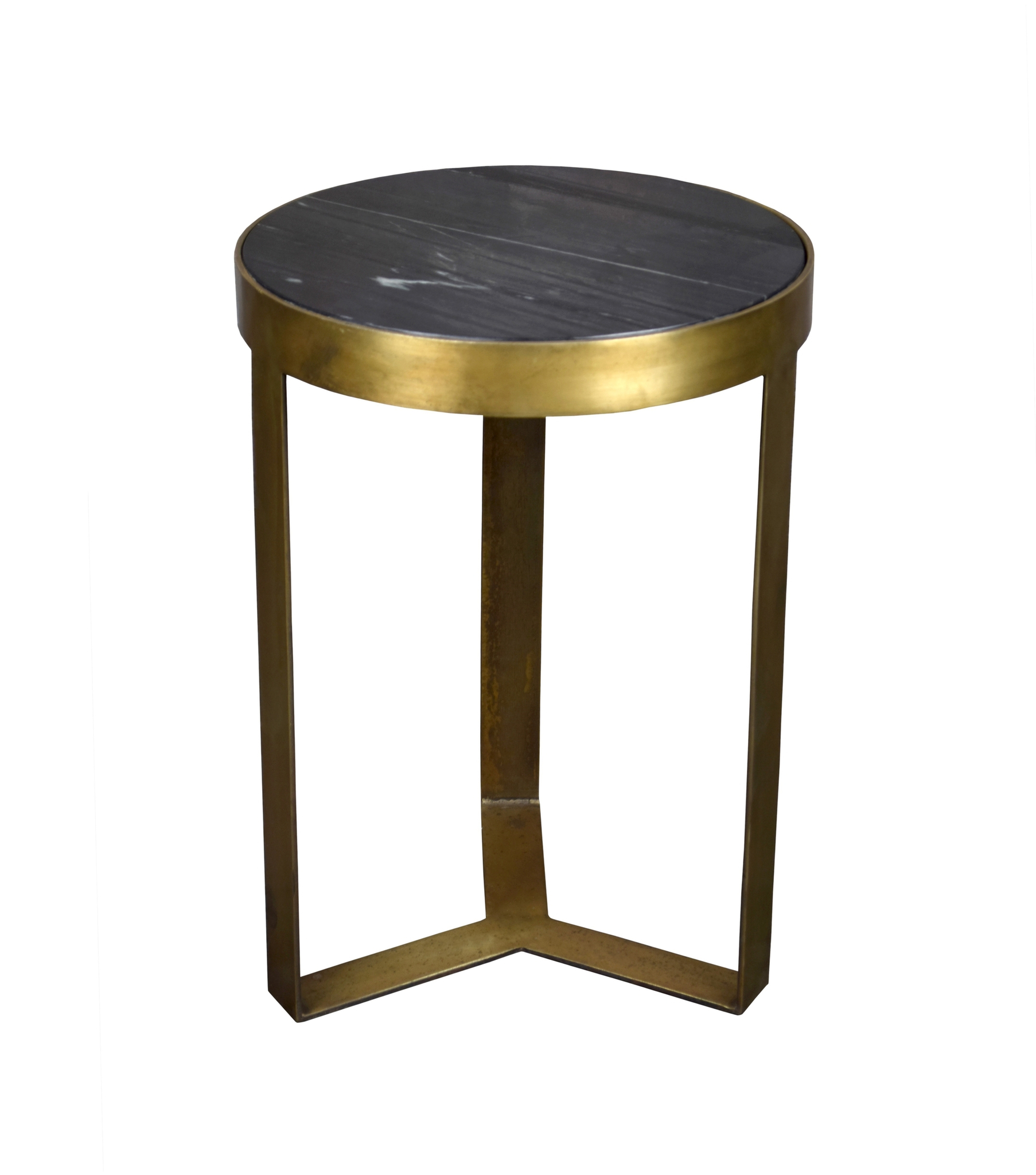Salontafel Glennis zwart goud marmer 40 cm