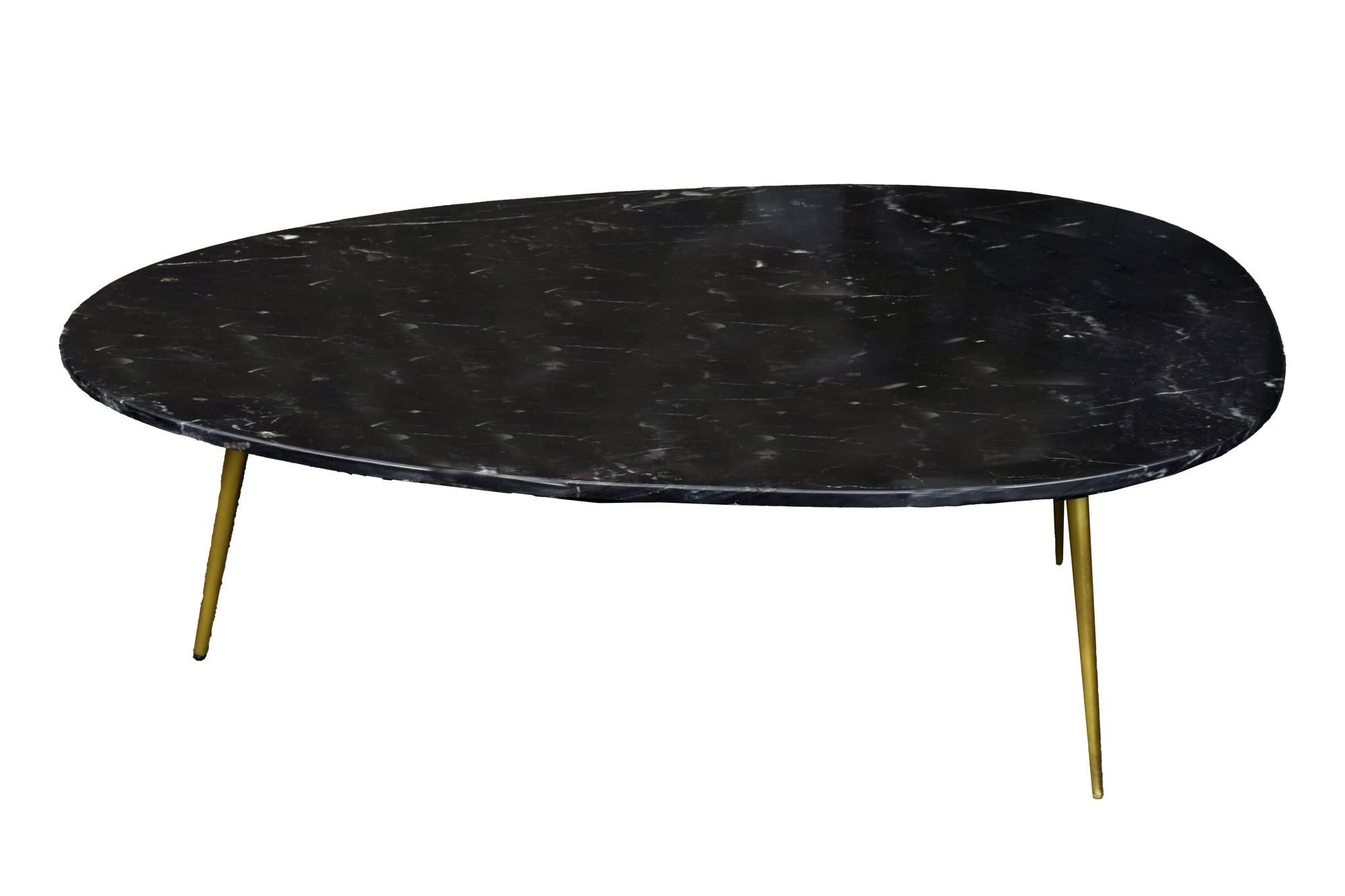 Salontafel Organic zwart goud marmer 110 cm