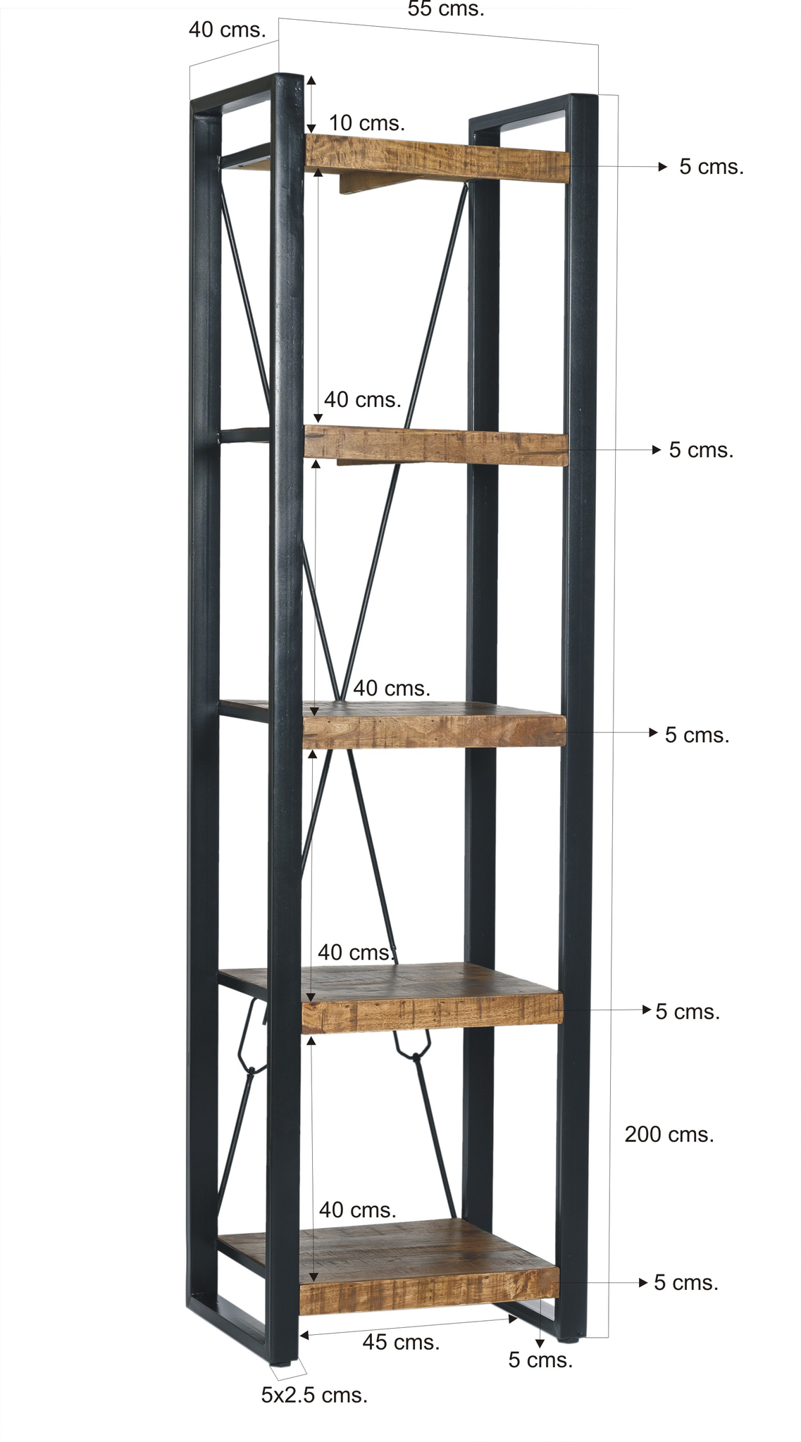 Boekenkast Nairobi 55 cm - Afbeelding 3