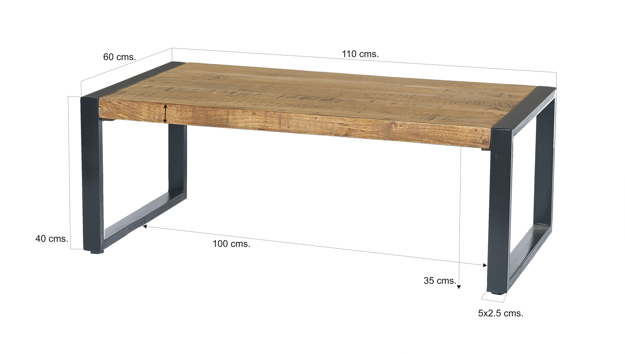 Salontafel Nairobi 110x60 cm - Afbeelding 4