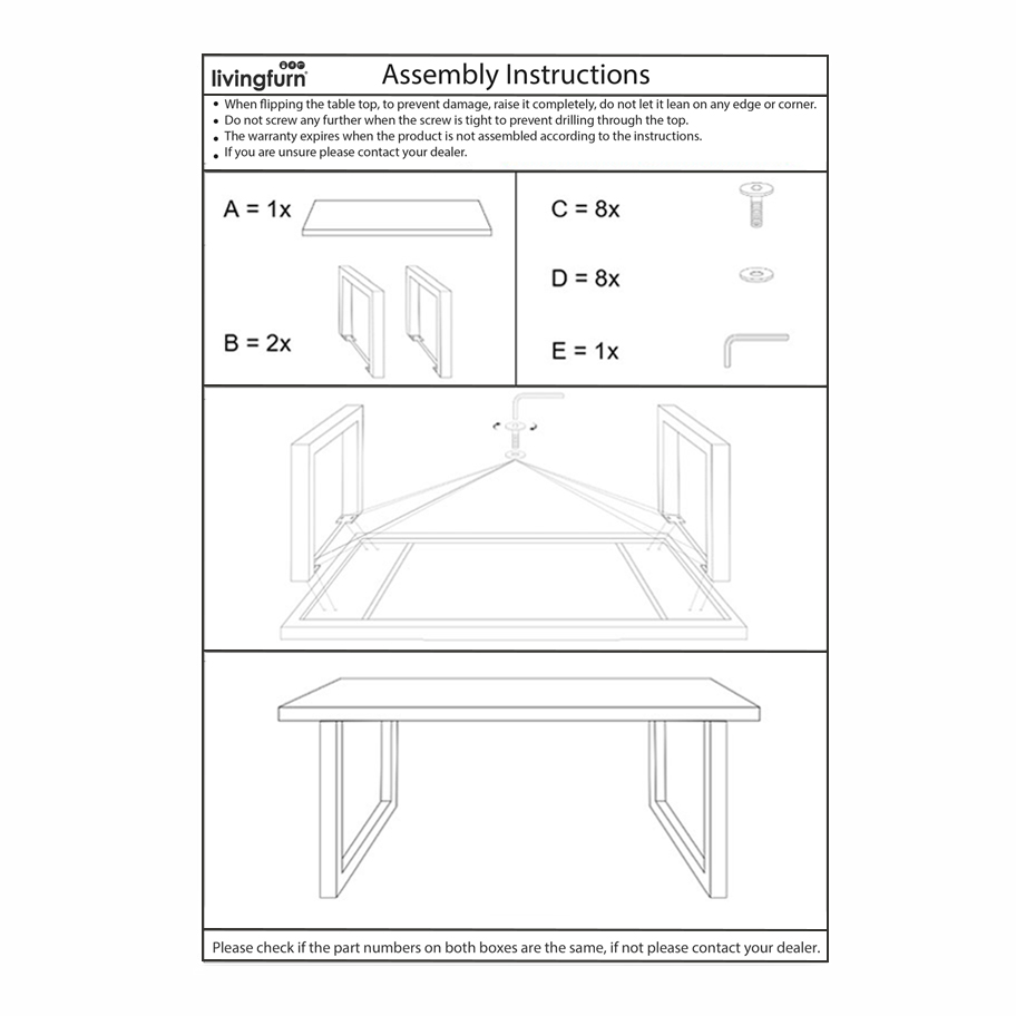 Eetkamertafel Sturdy U 160x90 cm - Afbeelding 8