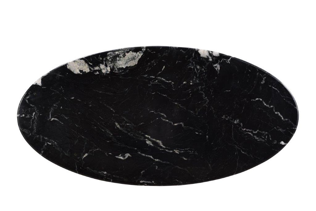 Eetkamertafel Spider ovaal zwart marmer 180 cm - Afbeelding 2