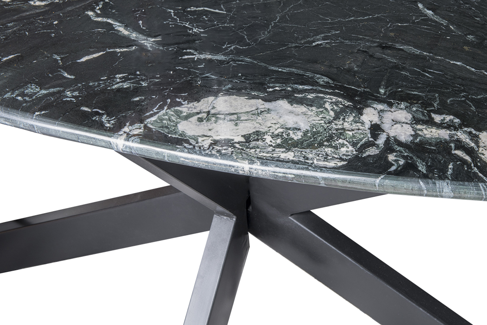 Eetkamertafel Spider ovaal zwart marmer 180 cm - Afbeelding 4