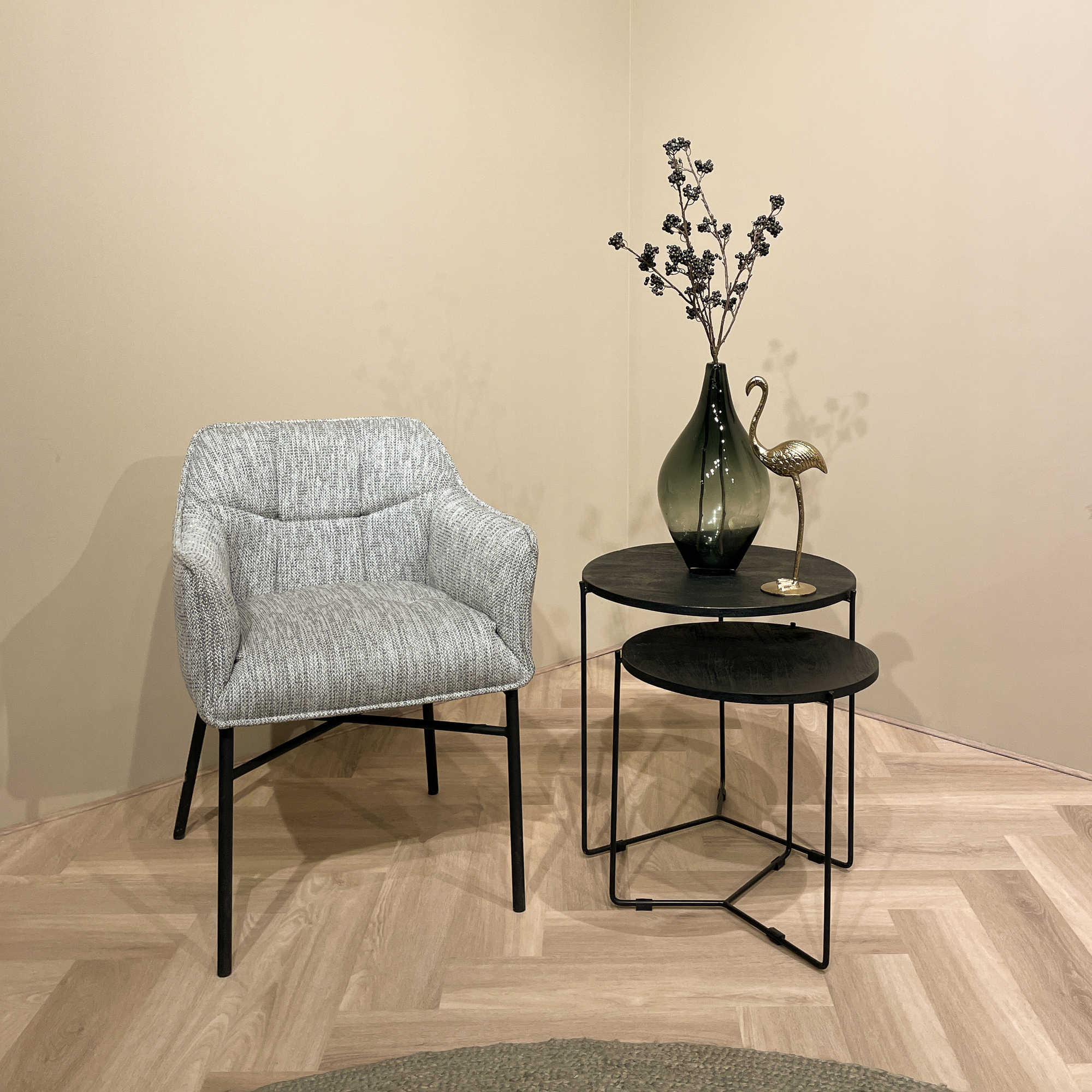 Salontafel Mason zwart/zwart set van 2 - Afbeelding 2
