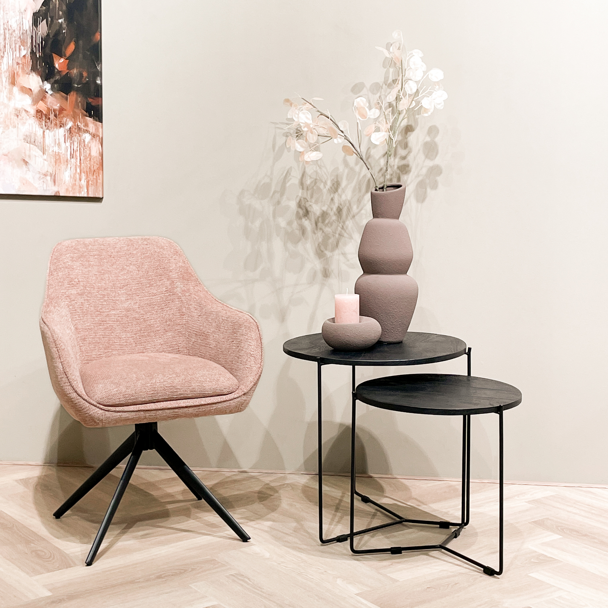 Salontafel Mason zwart/zwart set van 2 - Afbeelding 3