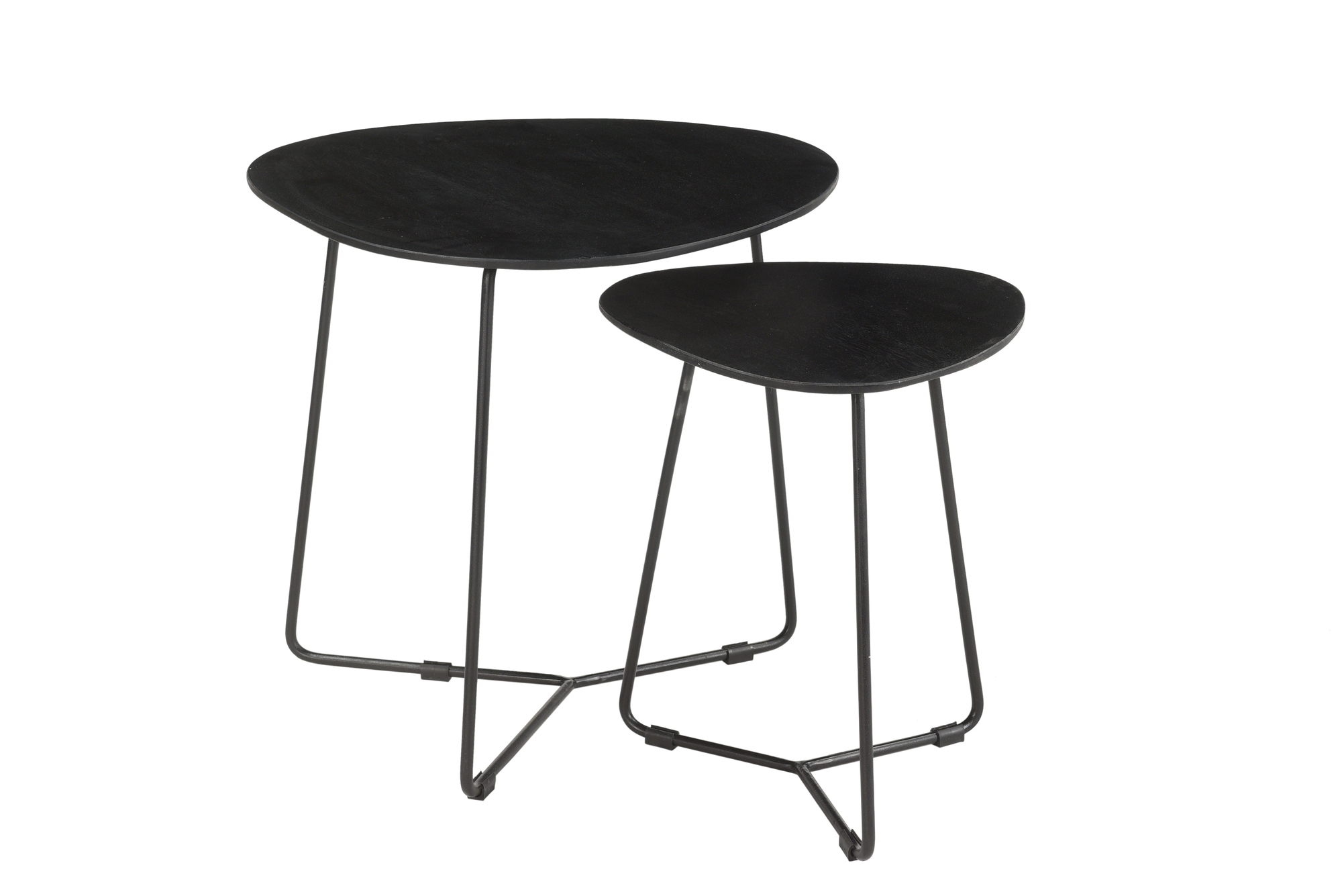 Salontafel Ivy zwart set van 2