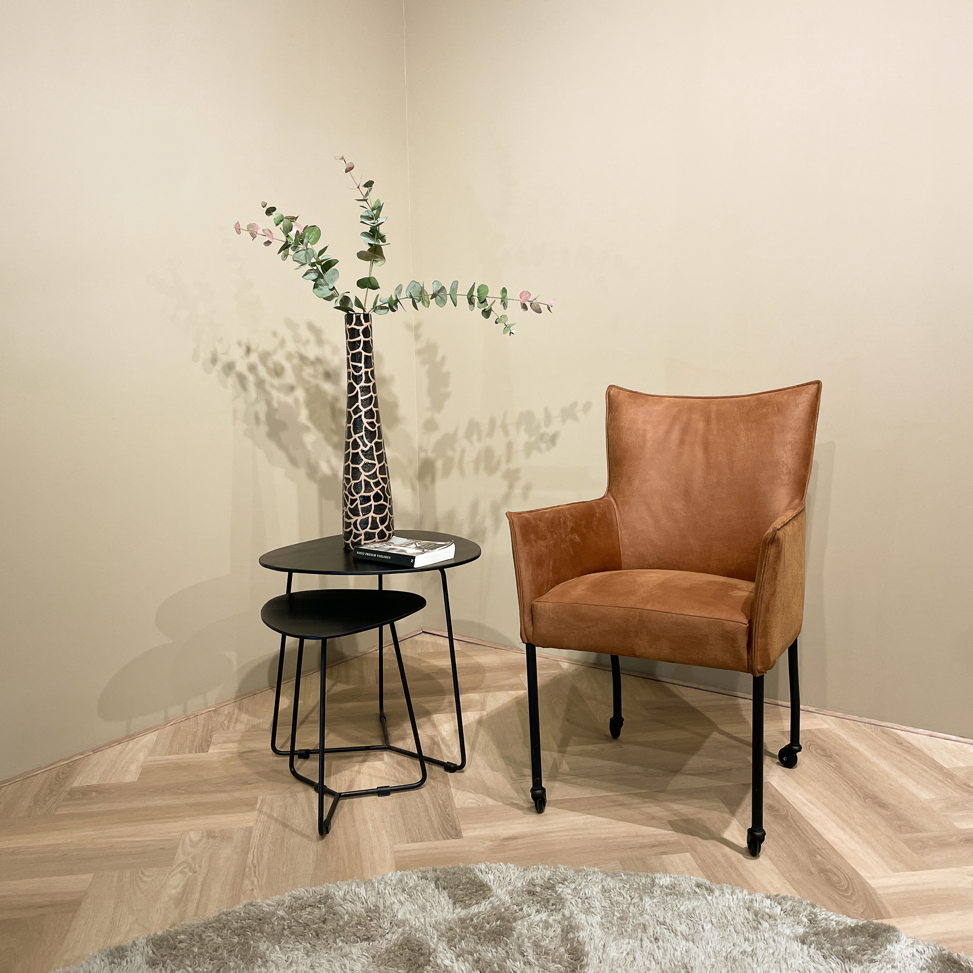 Salontafel Ivy zwart set van 2 - Afbeelding 2