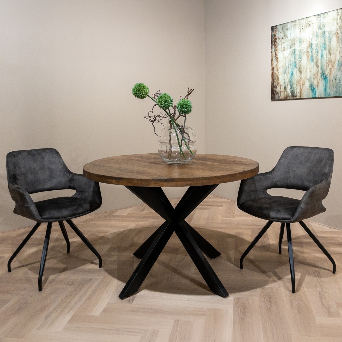 Eetkamertafel Rocky Spider rond 120 cm - Afbeelding 8