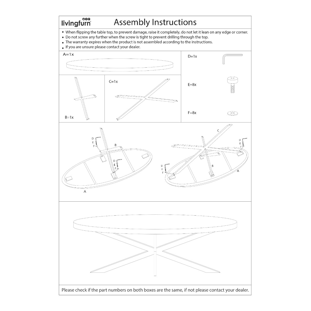 Eetkamertafel Rocky ovaal 180 cm - Afbeelding 9
