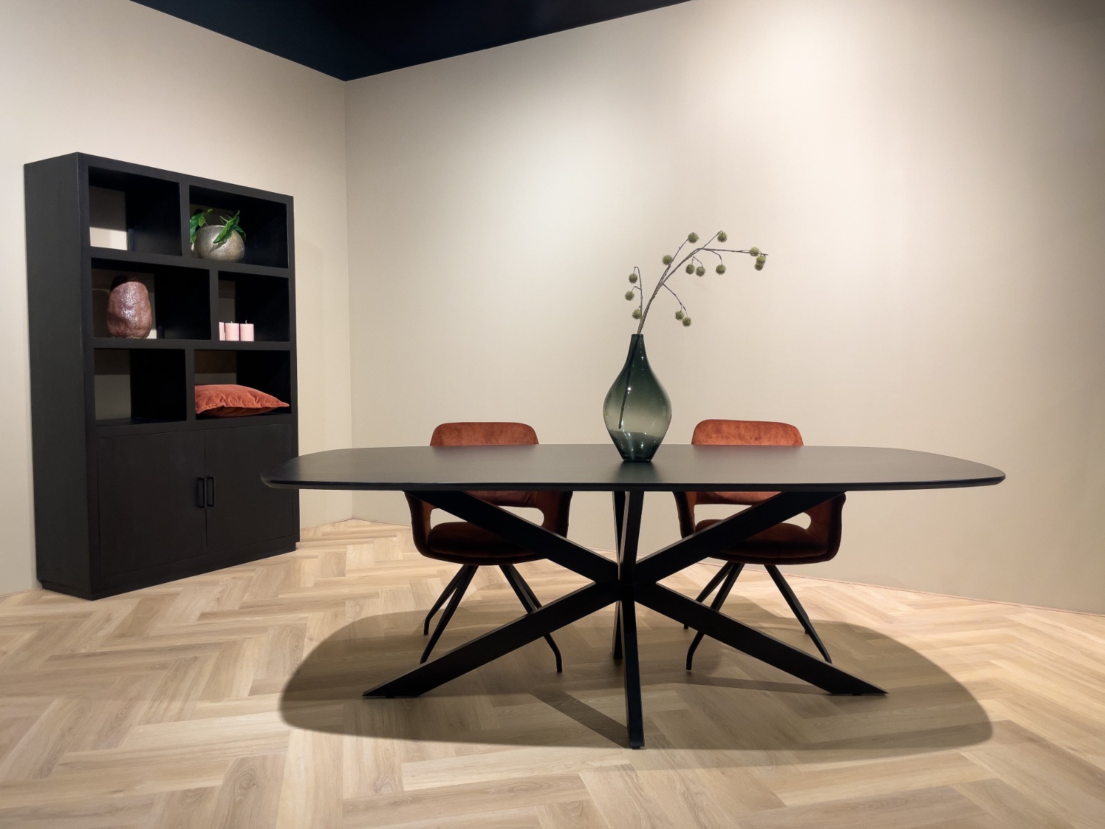 Eetkamertafel Jesper Danish ovaal zwart 230 cm - Afbeelding 7