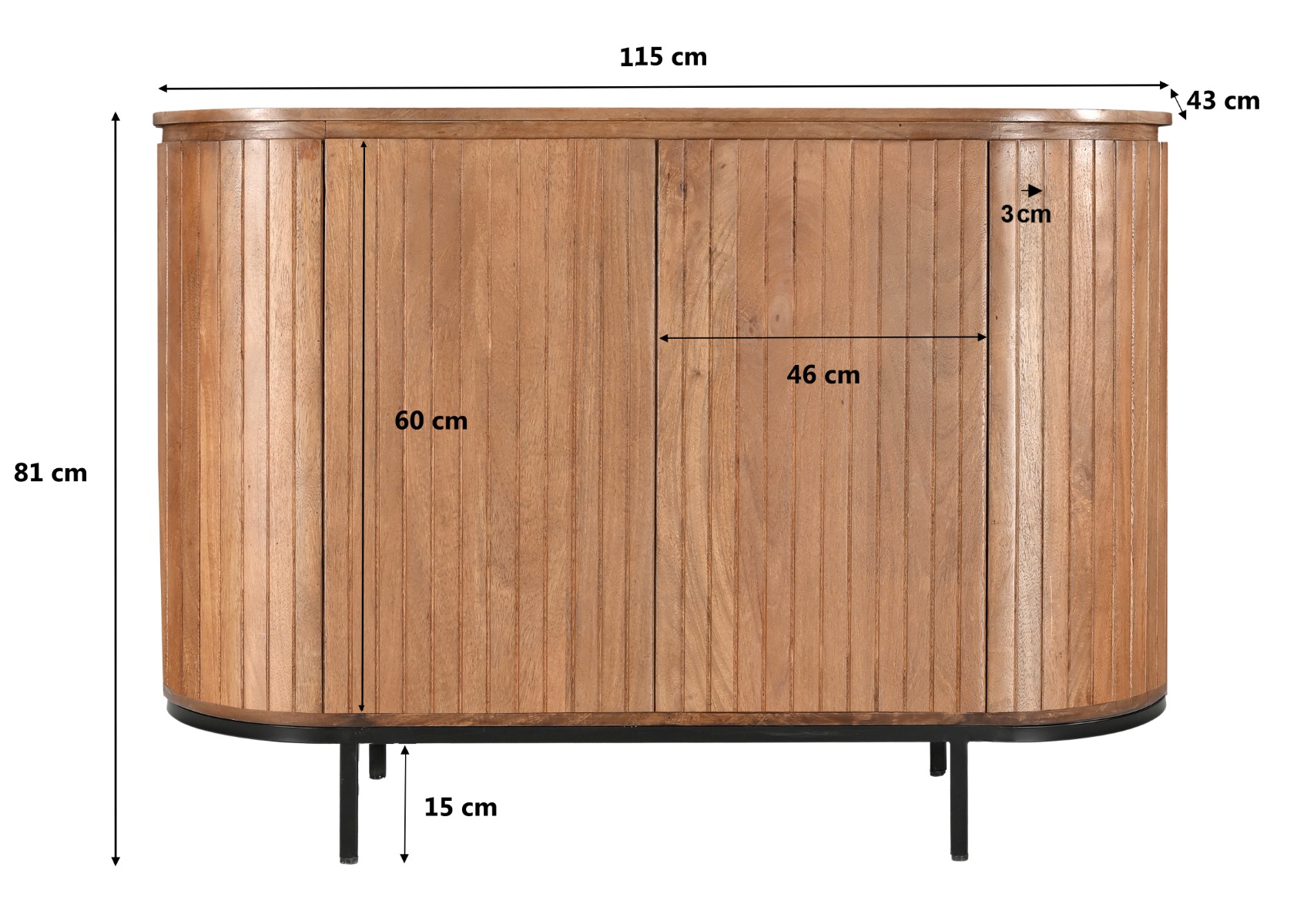 Dressoir Noor 115 cm - Afbeelding 5
