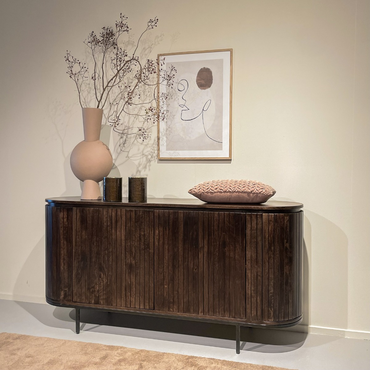 Dressoir Noor Walnut 170 cm - Afbeelding 6