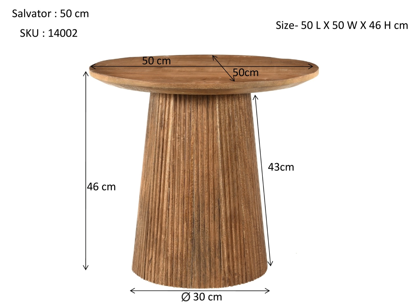 Salontafel Salvator 50 cm - Afbeelding 8