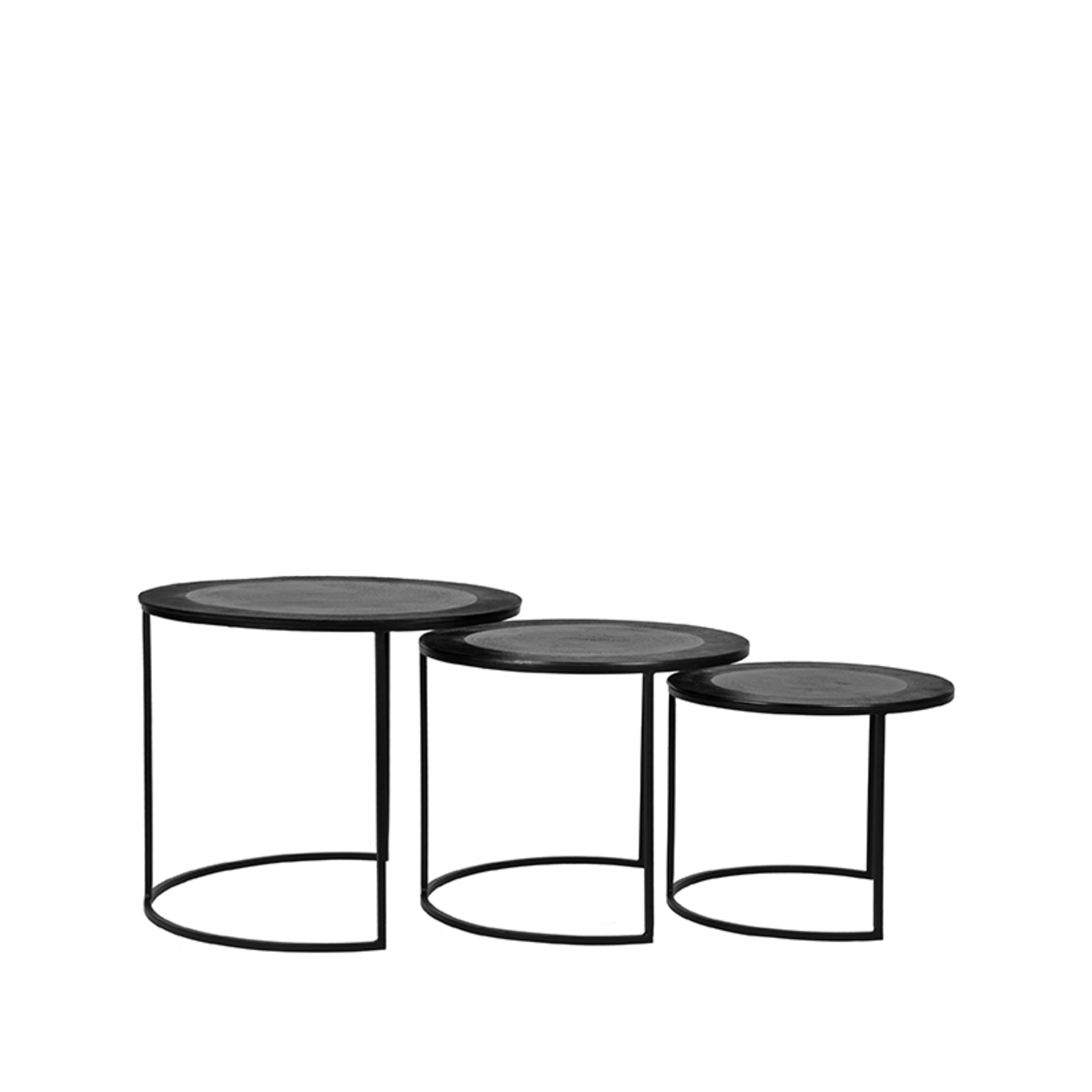 Salontafel Set Tres zwart metaal - Afbeelding 2