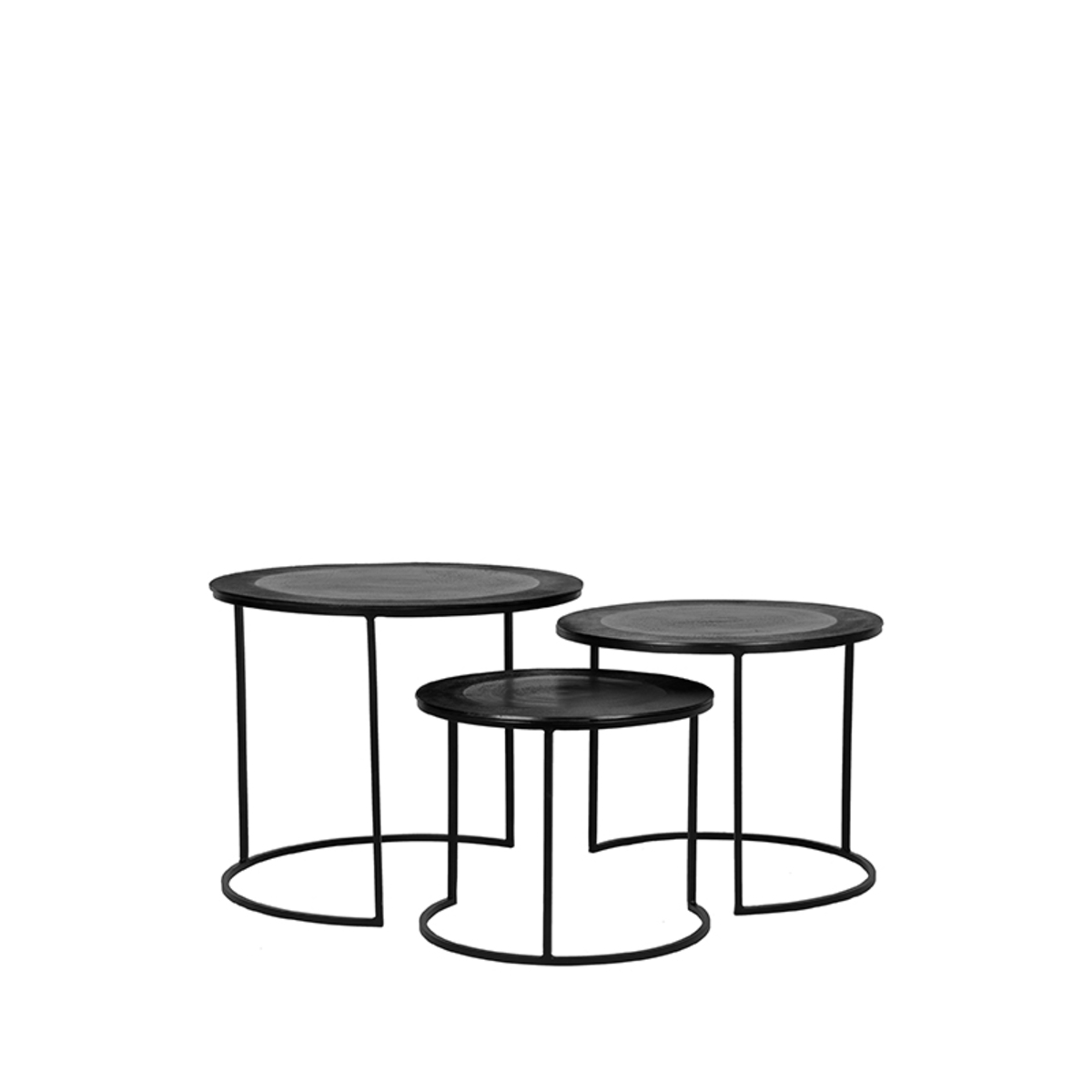 Salontafel Set Tres zwart metaal - Afbeelding 3