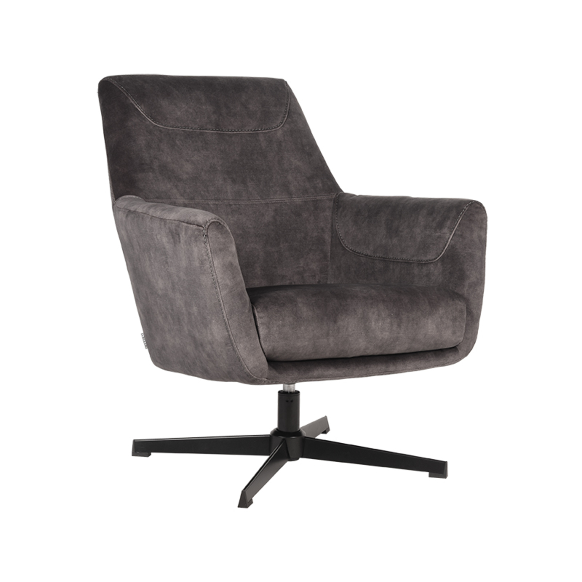 Fauteuil Toby antraciet velours - Afbeelding 2