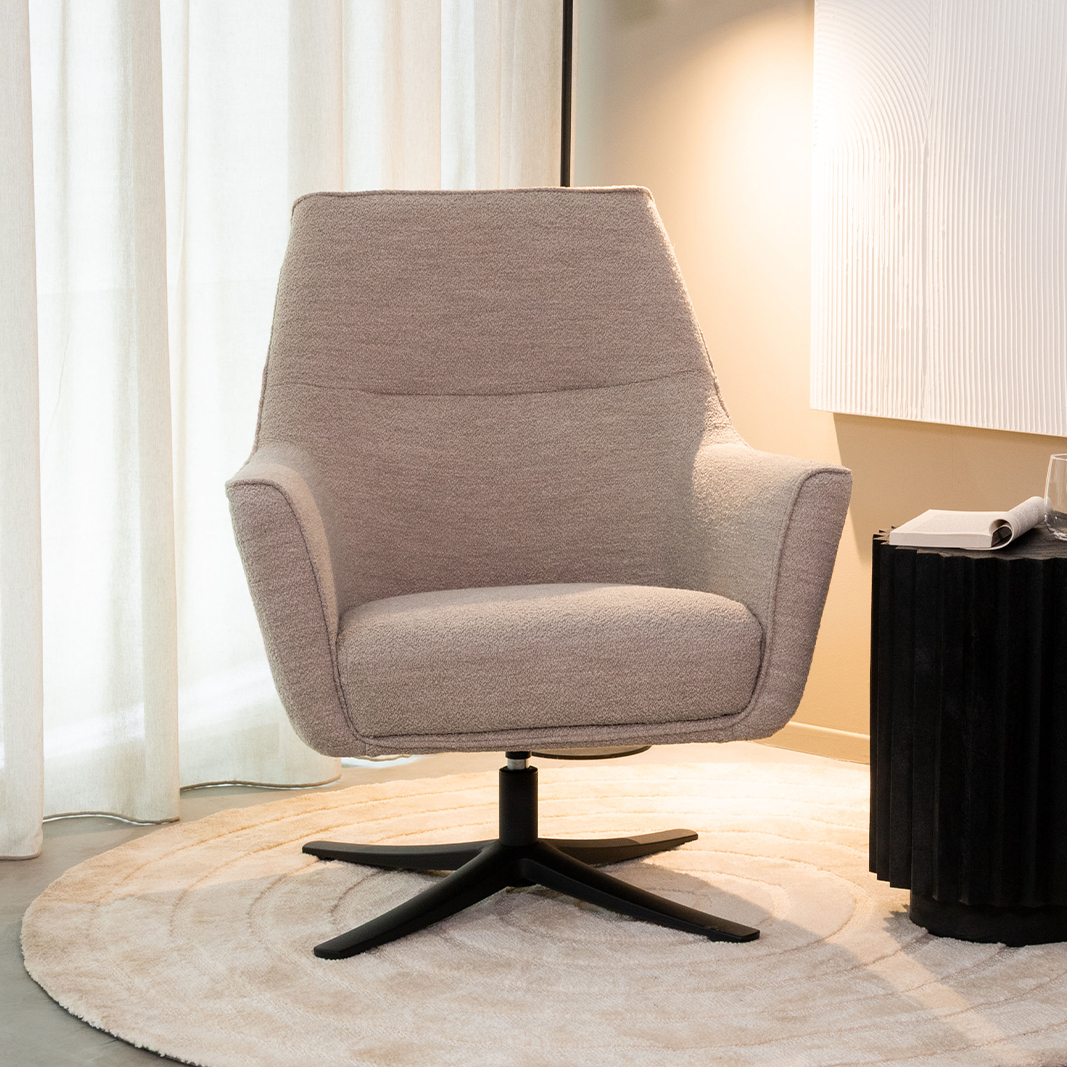 Fauteuil Tod naturel bouclé