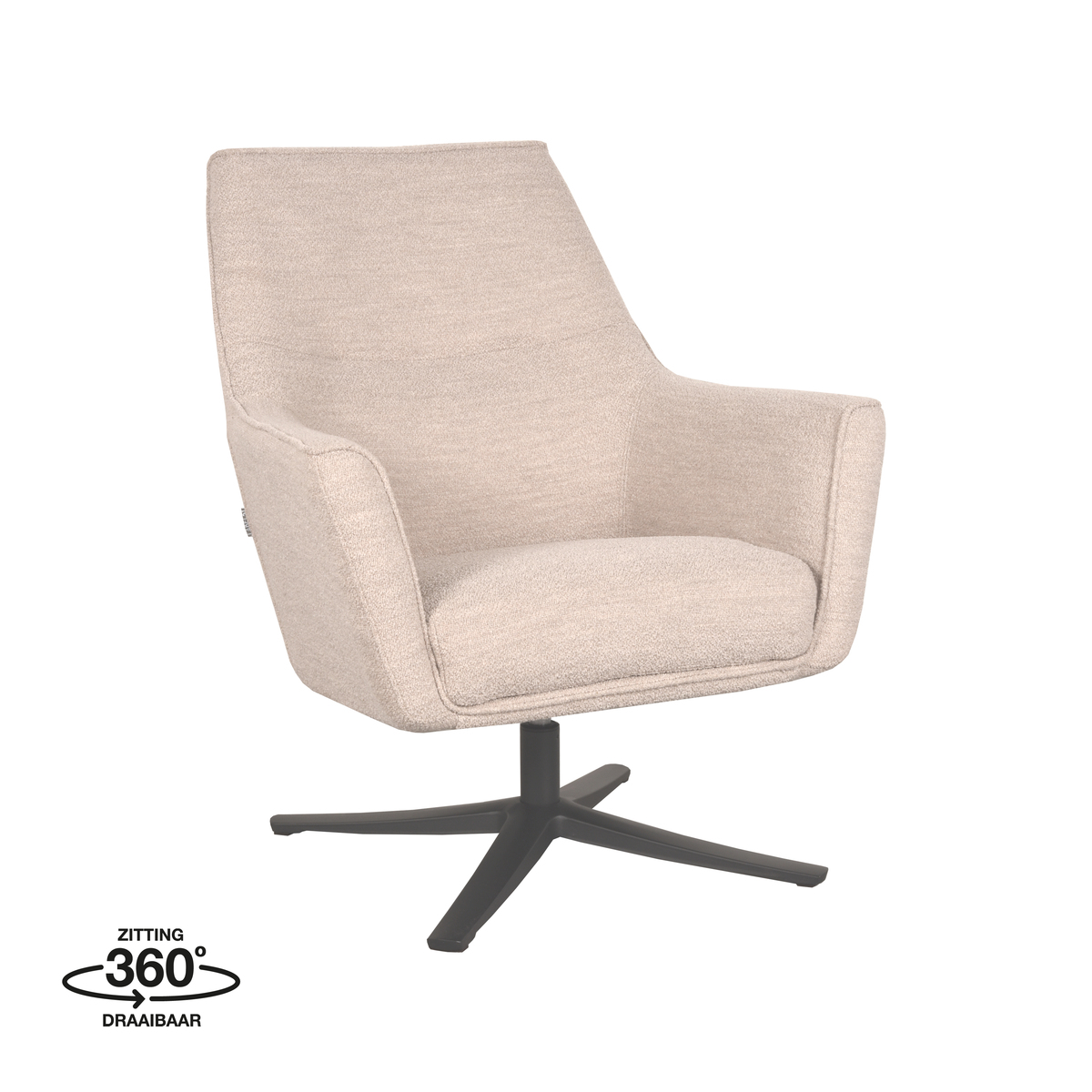 Fauteuil Tod naturel bouclé - Afbeelding 2