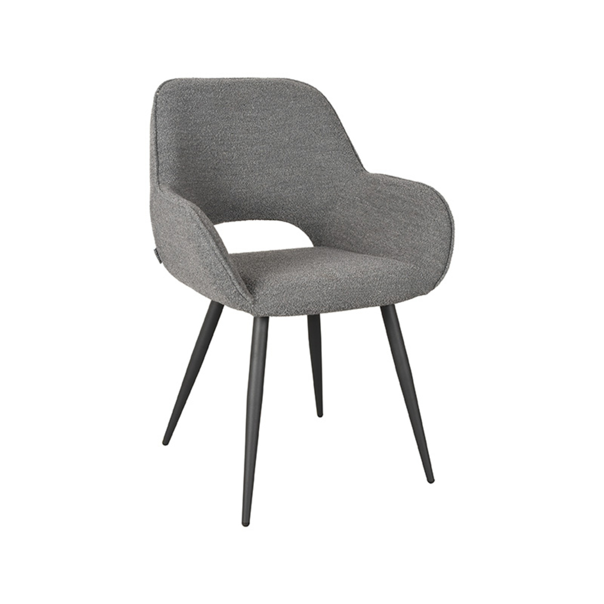 Eetkamerstoel Fer grijs bouclé