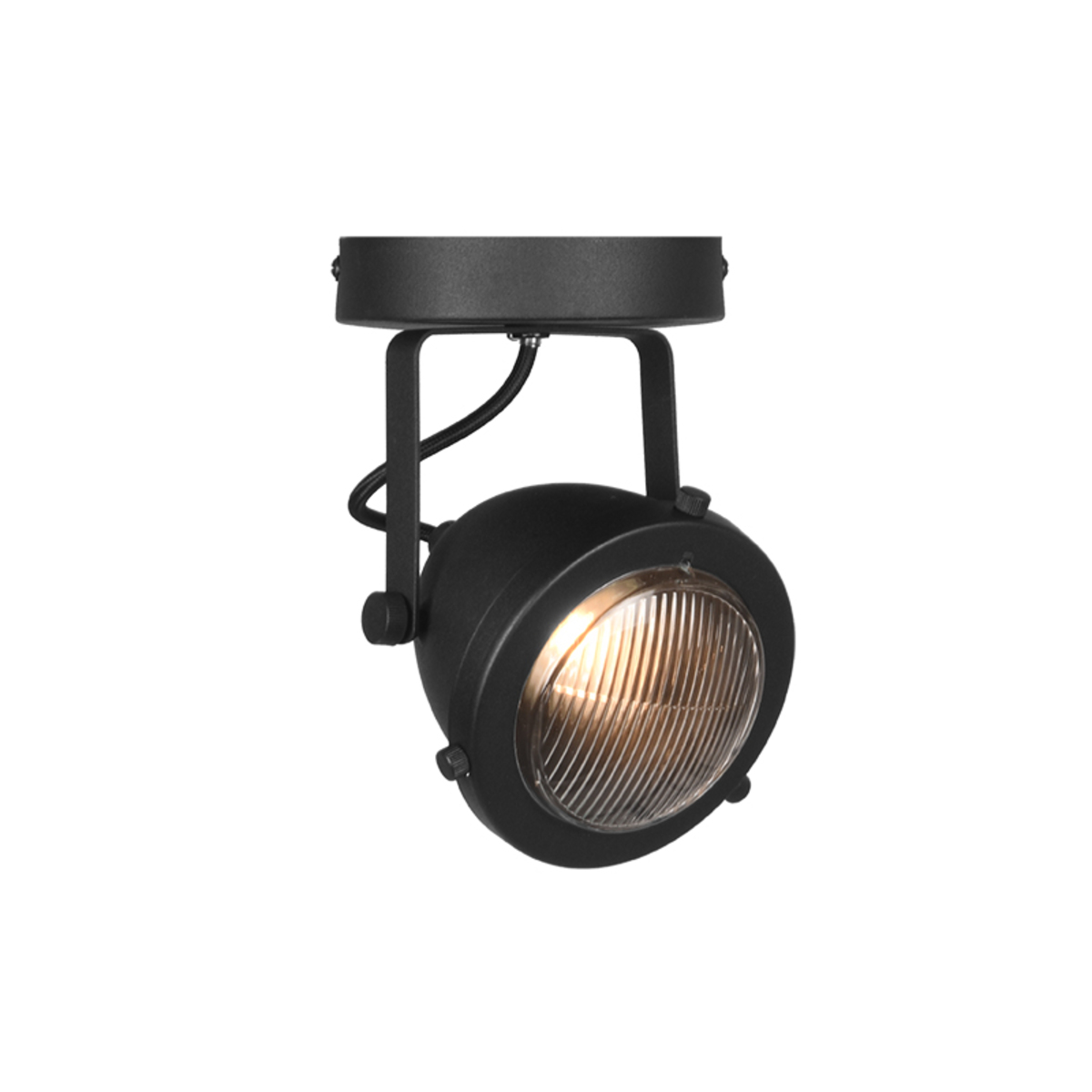 Spot Moto led 1-lichts zwart metaal