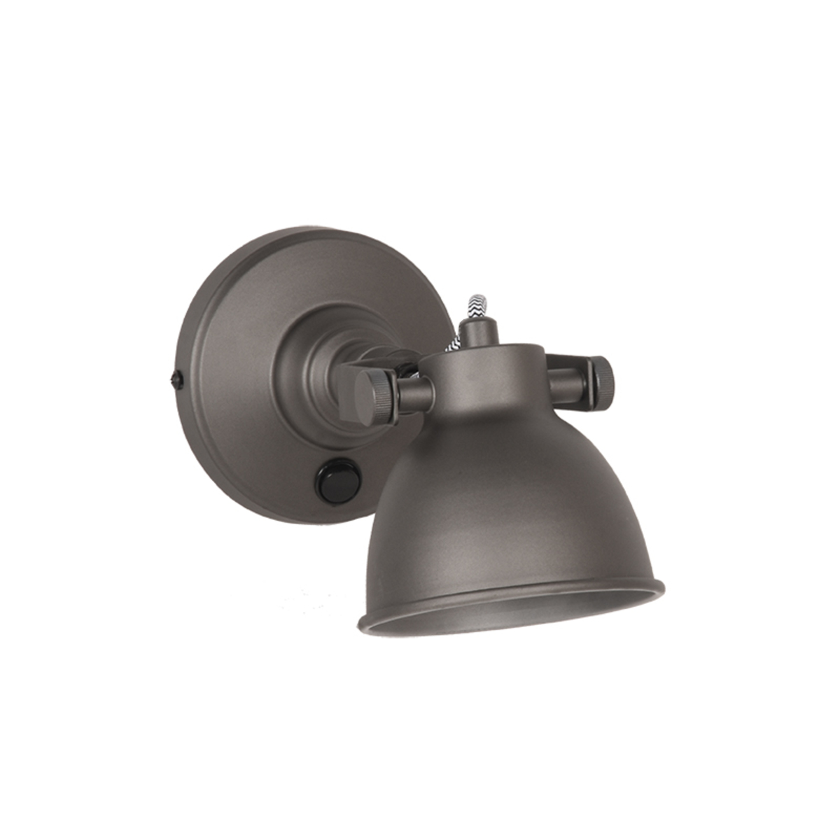 Wandlamp Bow M grijs metaal