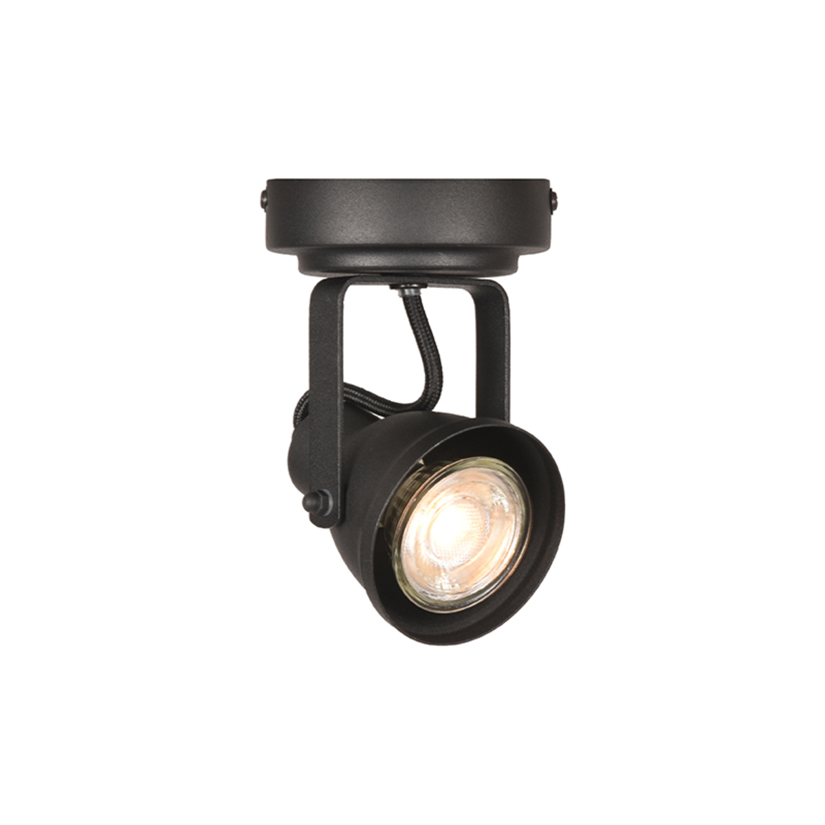 Spot Max led 1-lichts zwart metaal - Afbeelding 2