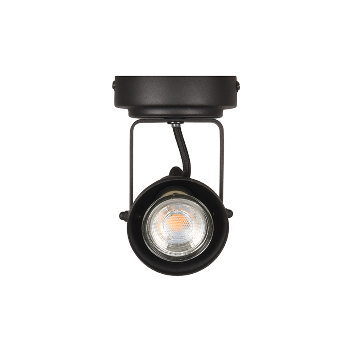 Spot Max led 1-lichts zwart metaal - Afbeelding 4