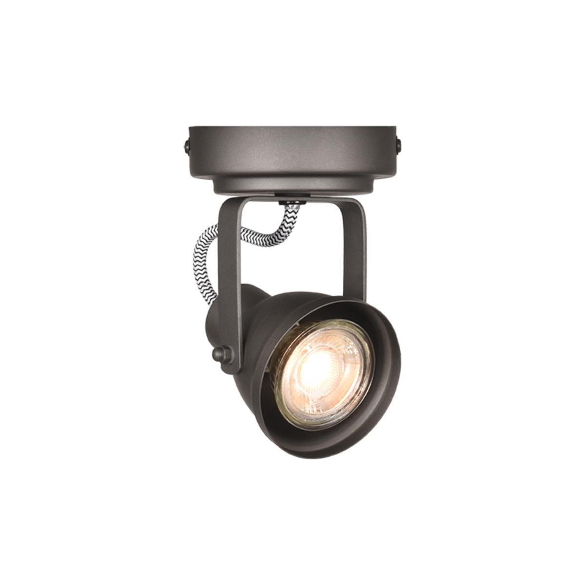 Spot Max led 1-lichts grijs metaal