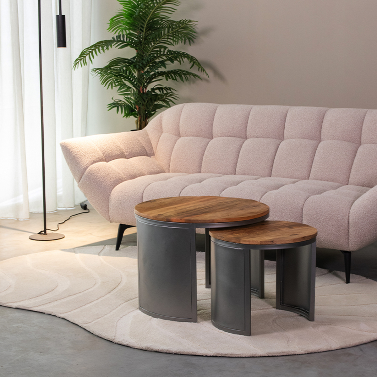 Salontafel Set Bunch 60x60x45 cm - Afbeelding 5