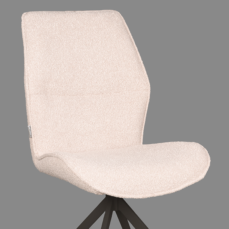 Eetkamerstoel Comfy naturel bouclé - Afbeelding 5