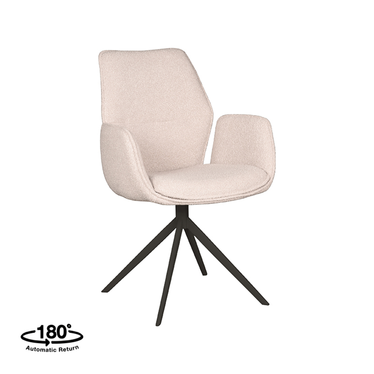 Eetkamerstoel Mellow naturel bouclé