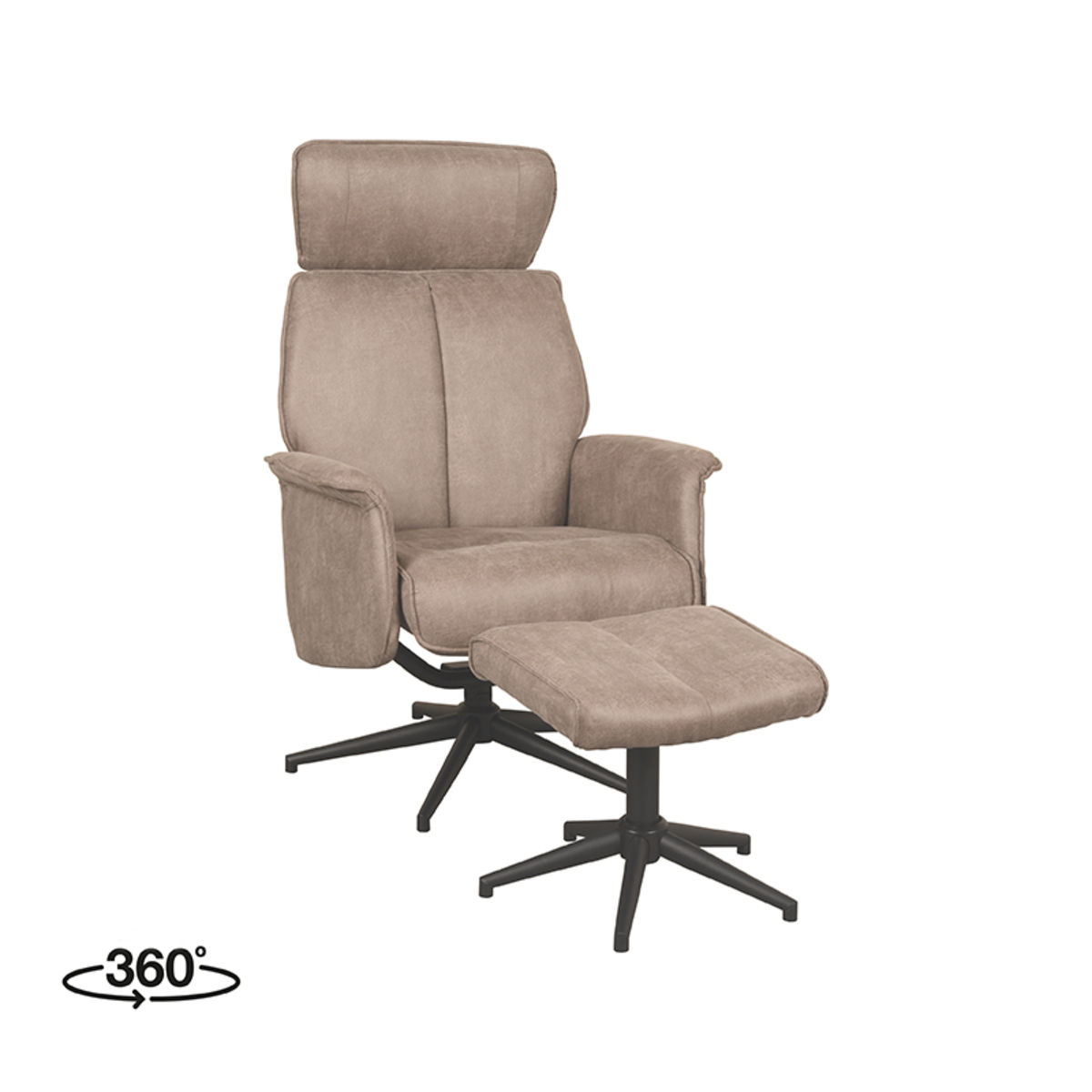 Relaxfauteuil Verdal Ottomane 77x79x109 cm