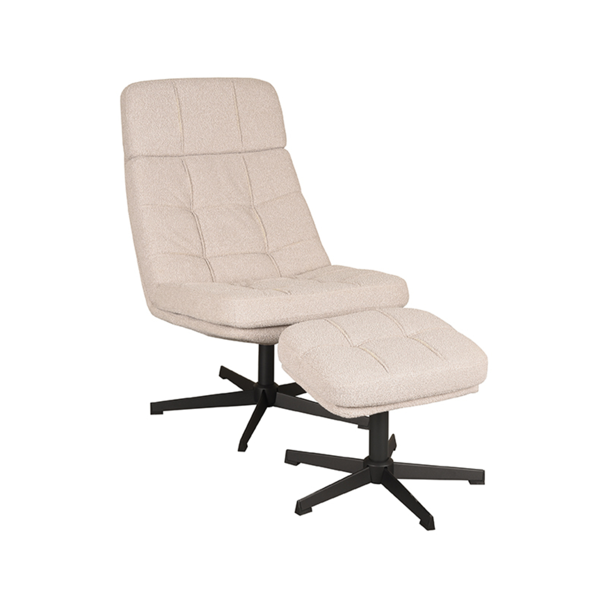 Draaifauteuil Alvar Ottomane 53x57x83 cm - Afbeelding 3