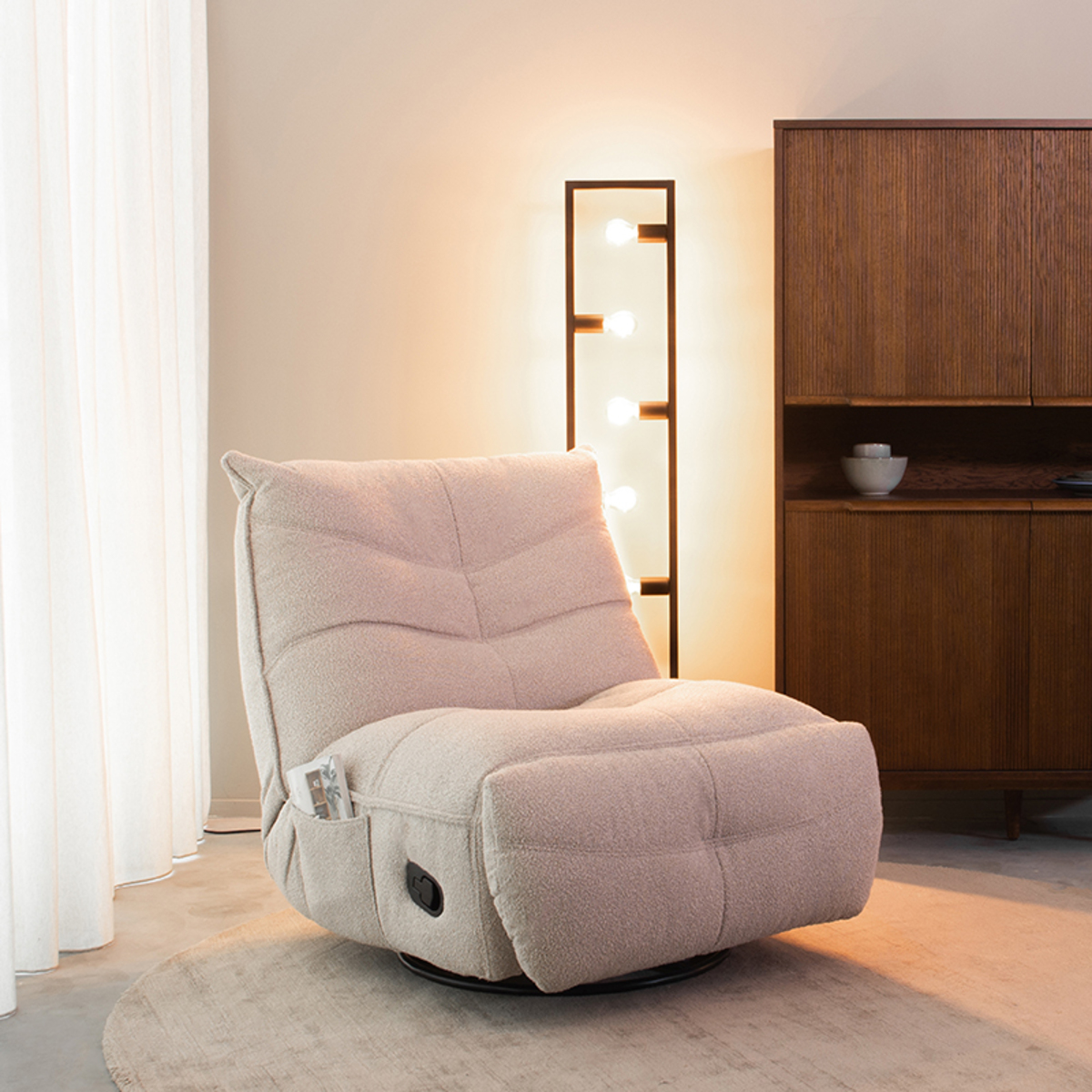 Fauteuil Take It Easy naturel bouclé