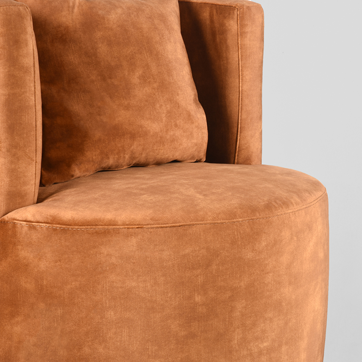 Fauteuil Evy oker velours - Afbeelding 4