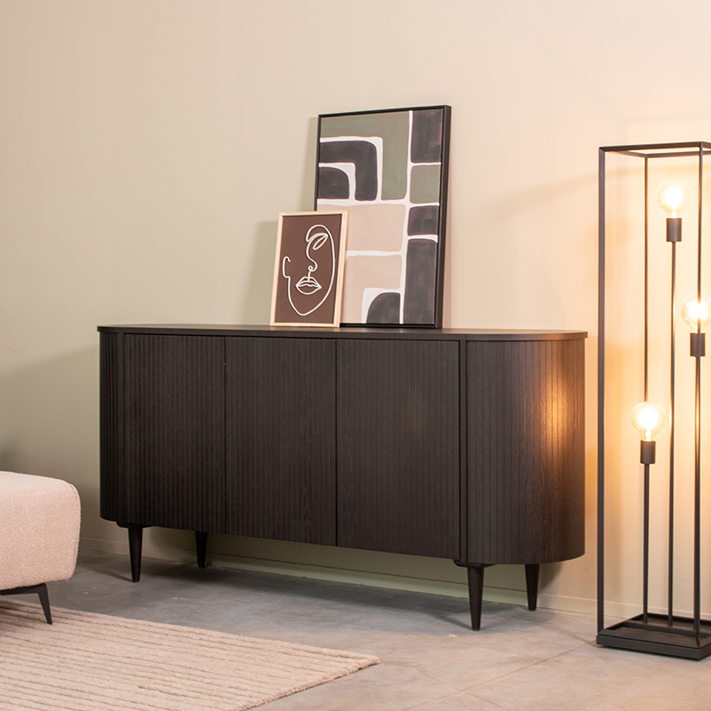 Dressoir Oliva Eiken zwart